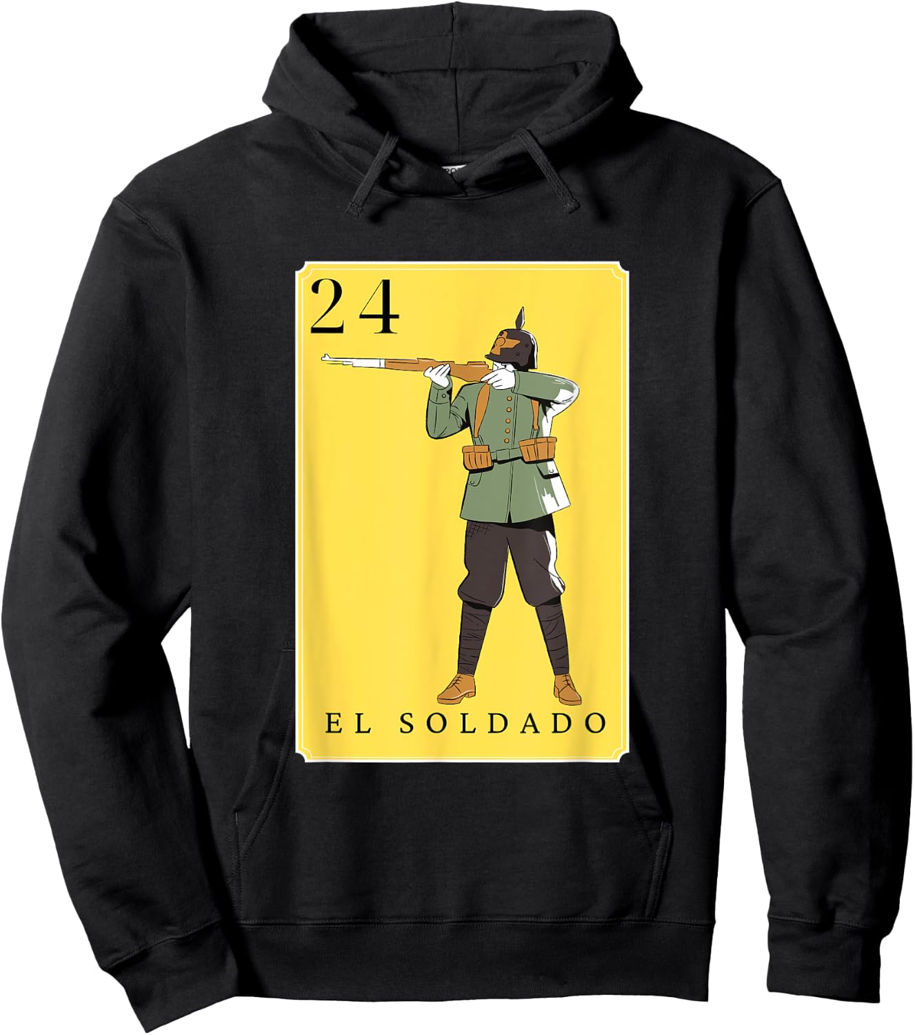 El Soldado Funny Spanish-Mexican Bingo Cards The Soldier Hoodie - Hoodie | Black