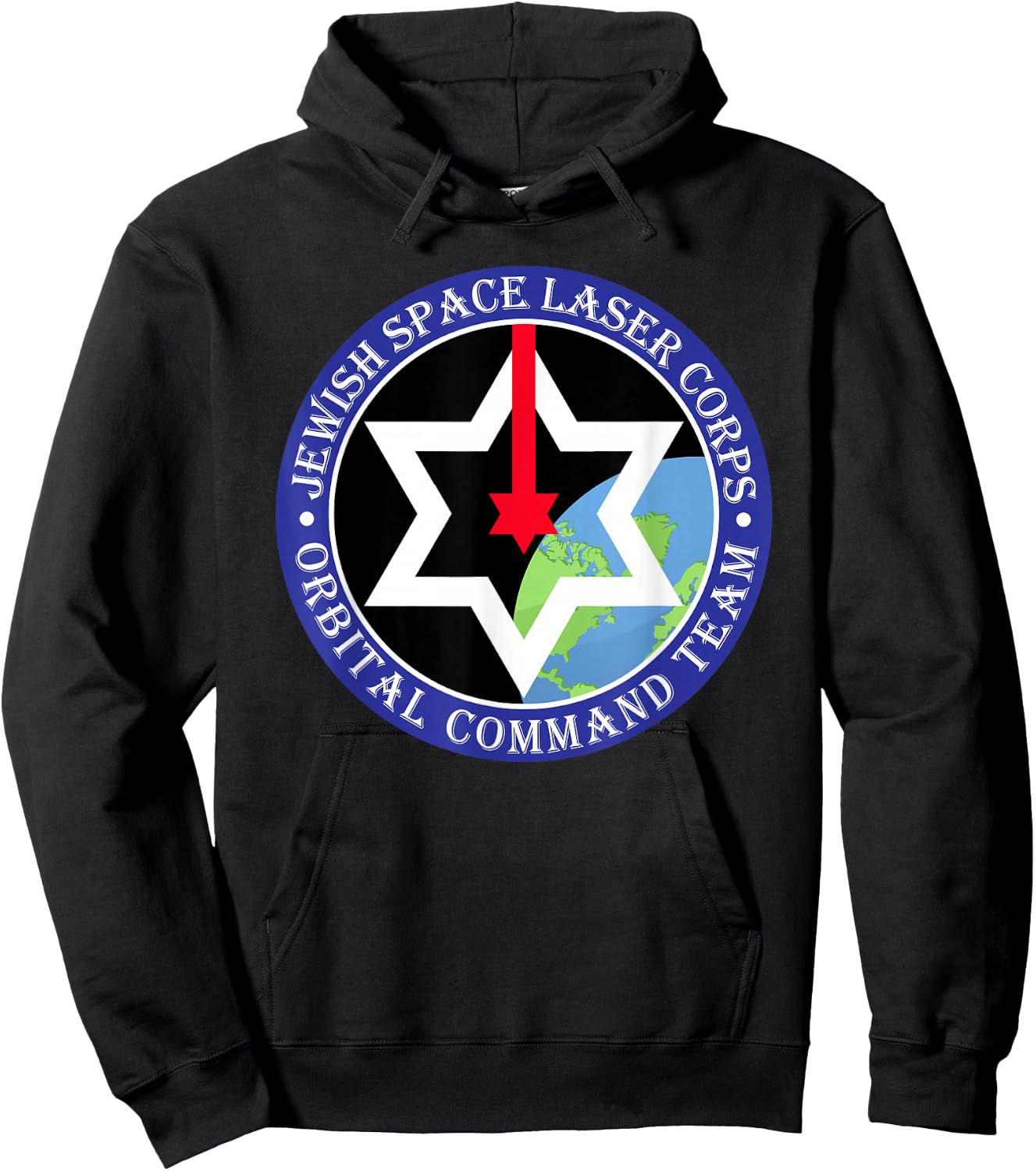 Men Women Secret Jewish Space Laser Corps Mazel Tov Funny Hoodie - Hoodie | Black