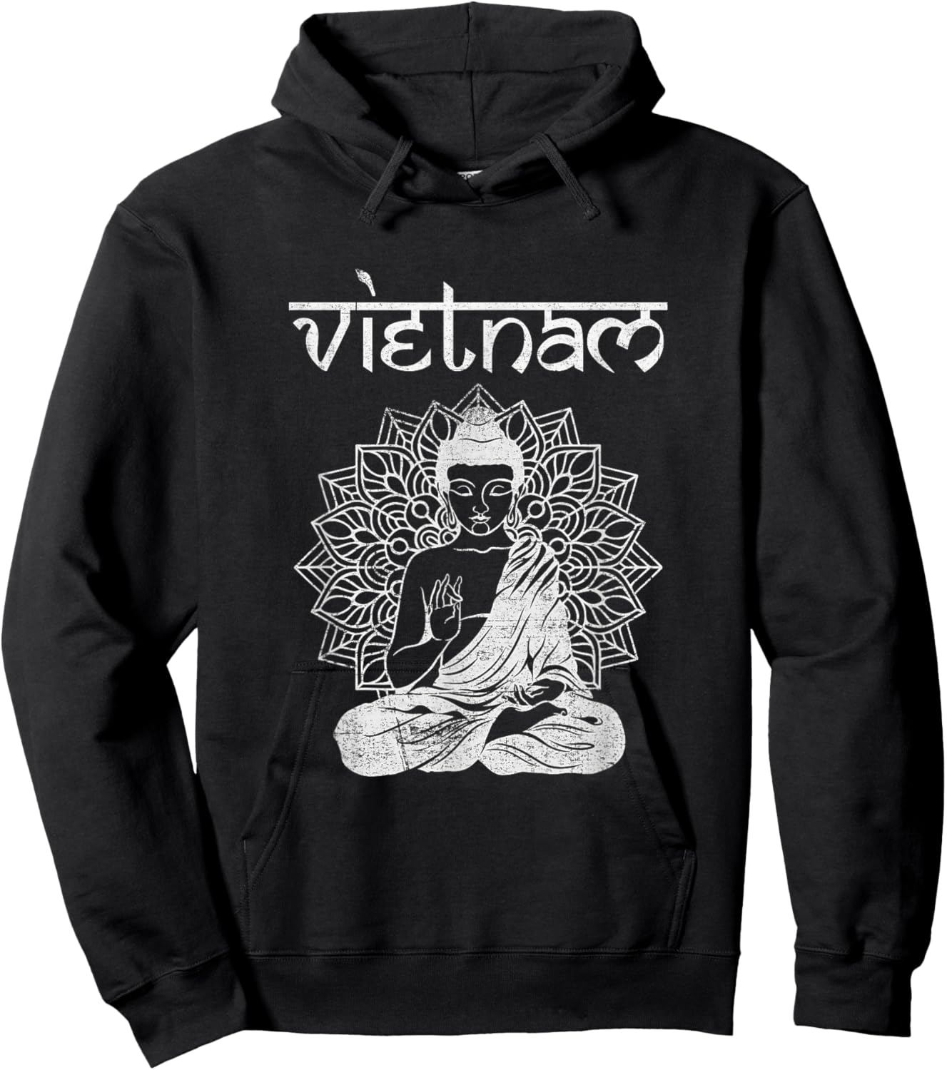 Vintage Vietnam Shirt Buddha Spiritual Saigon Hanoi Hoodie - Hoodie | Black