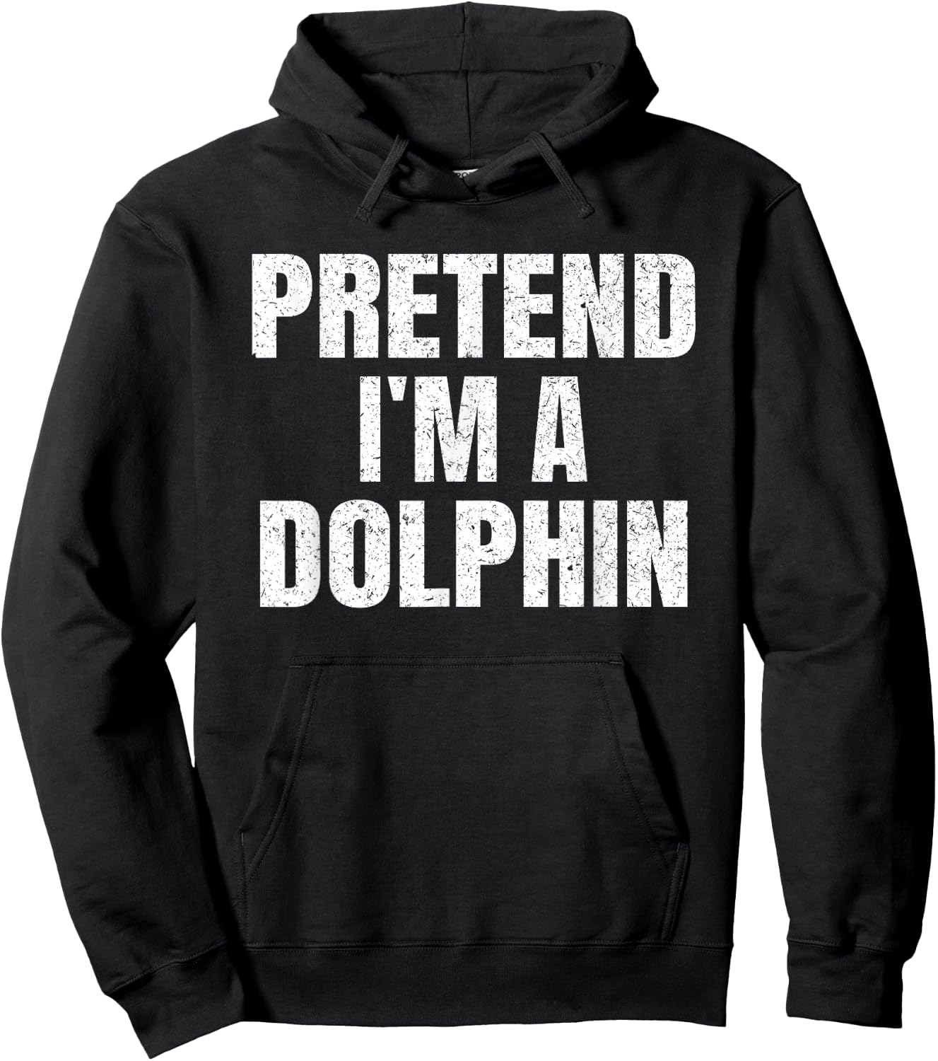 Pretend I'm A Dolphin Easy Halloween Family Group Costume Hoodie - Hoodie | Black
