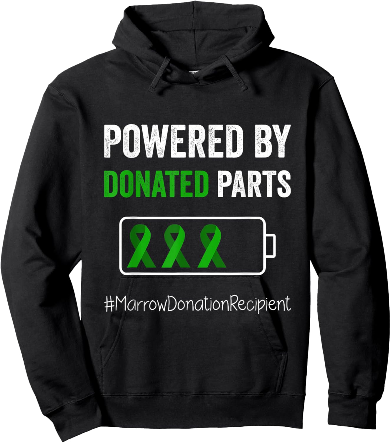 Powered By Donated Parts - Bone Marrow Transplant Hoodie - Hoodie | Black