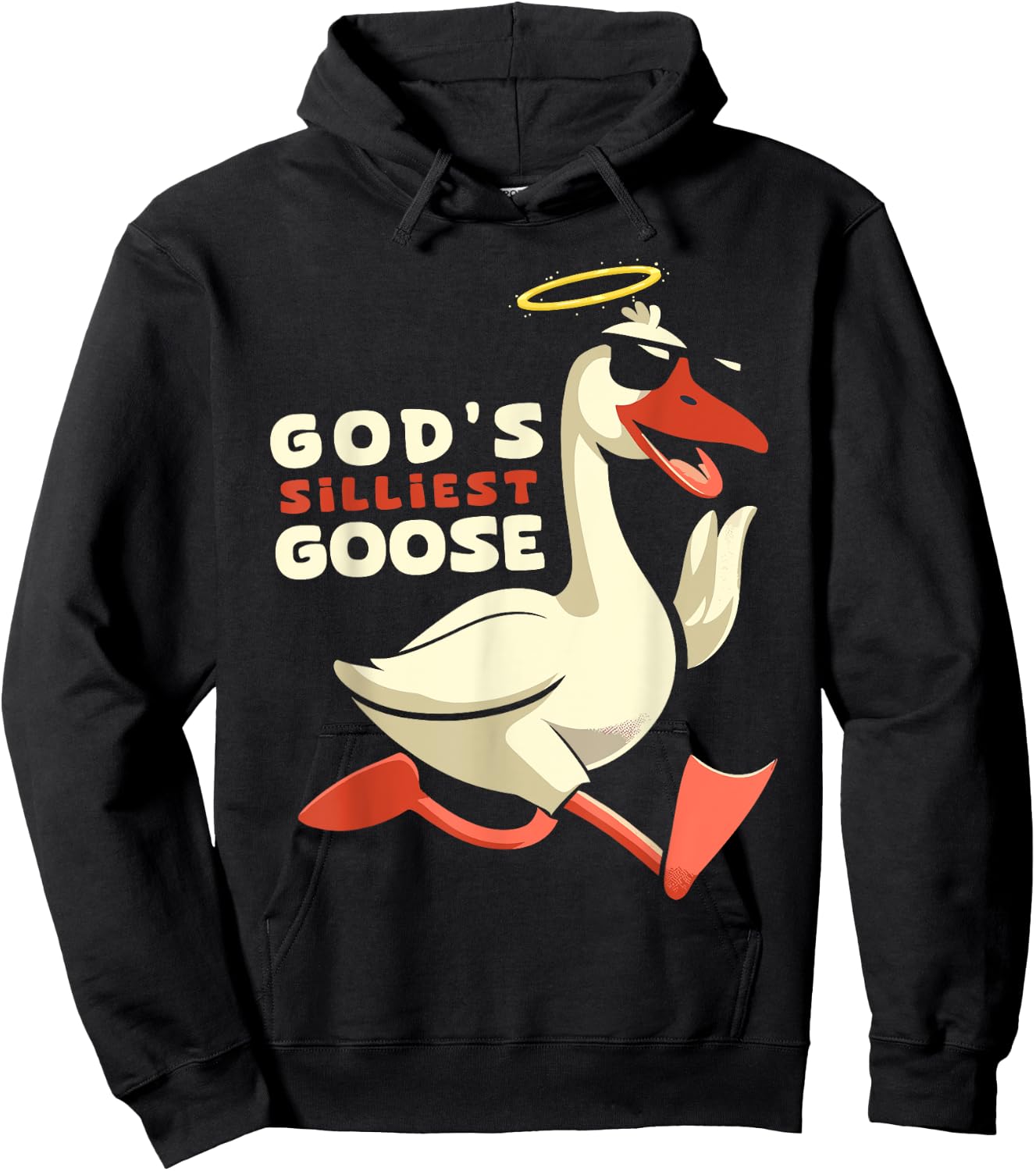 Gods Silliest Goose Costume Funny Meme Gifts Silly Goose Hoodie - Hoodie | Black