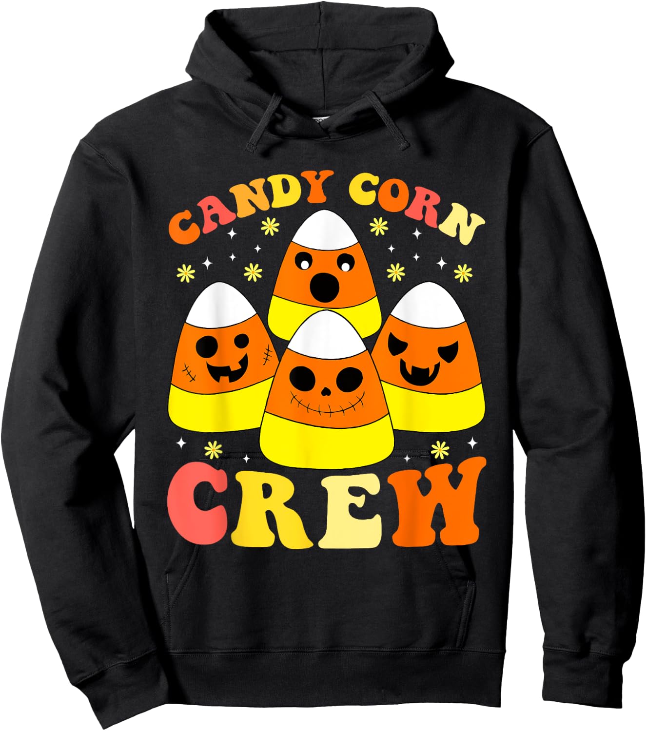 Halloween Candy Corn Squad Team Candy Corn Crew Halloween Hoodie - Hoodie | Black