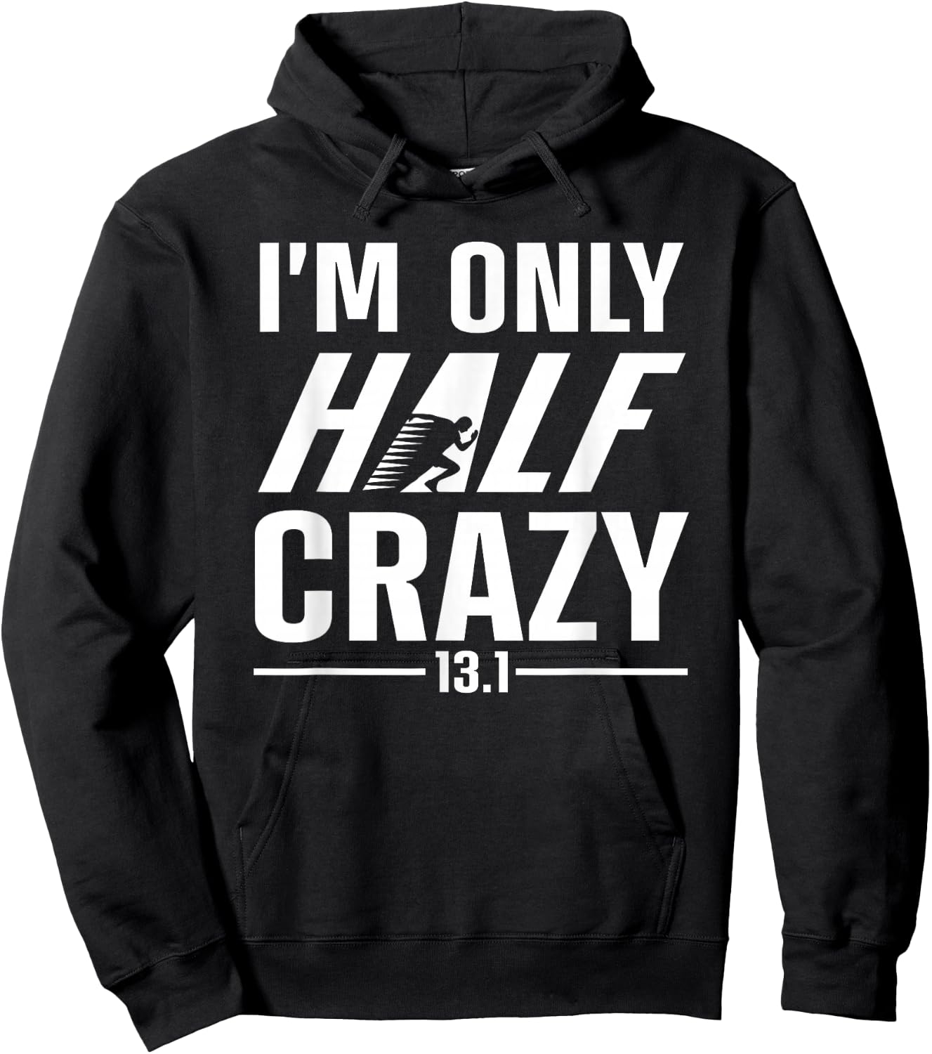 Funny Half Marathon Art Men Women Runner Marathoner Finisher Hoodie - Hoodie | Black