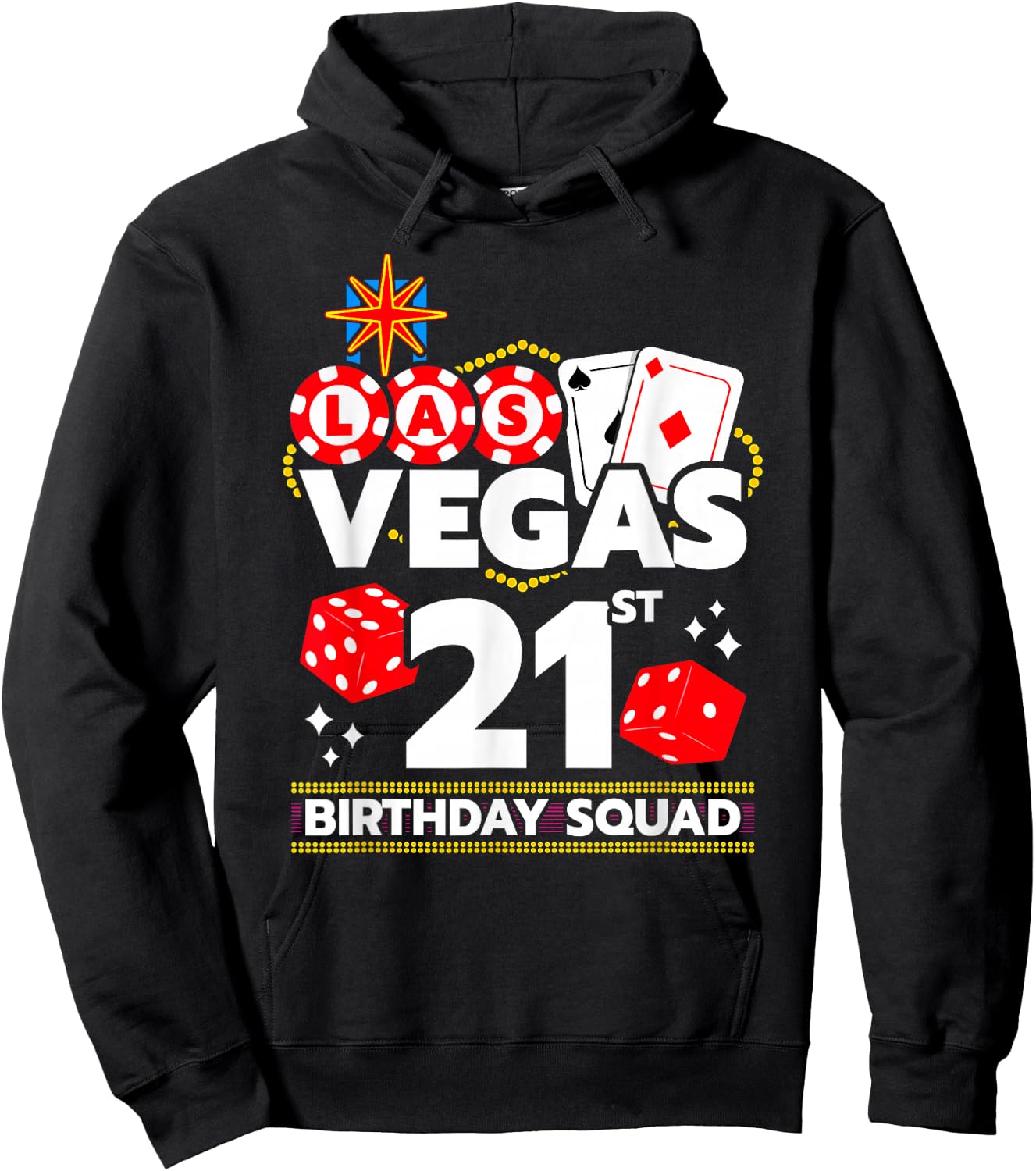 Vegas Birthday - Vegas 21st Birthday - Vegas Birthday Squad Hoodie - Hoodie | Black