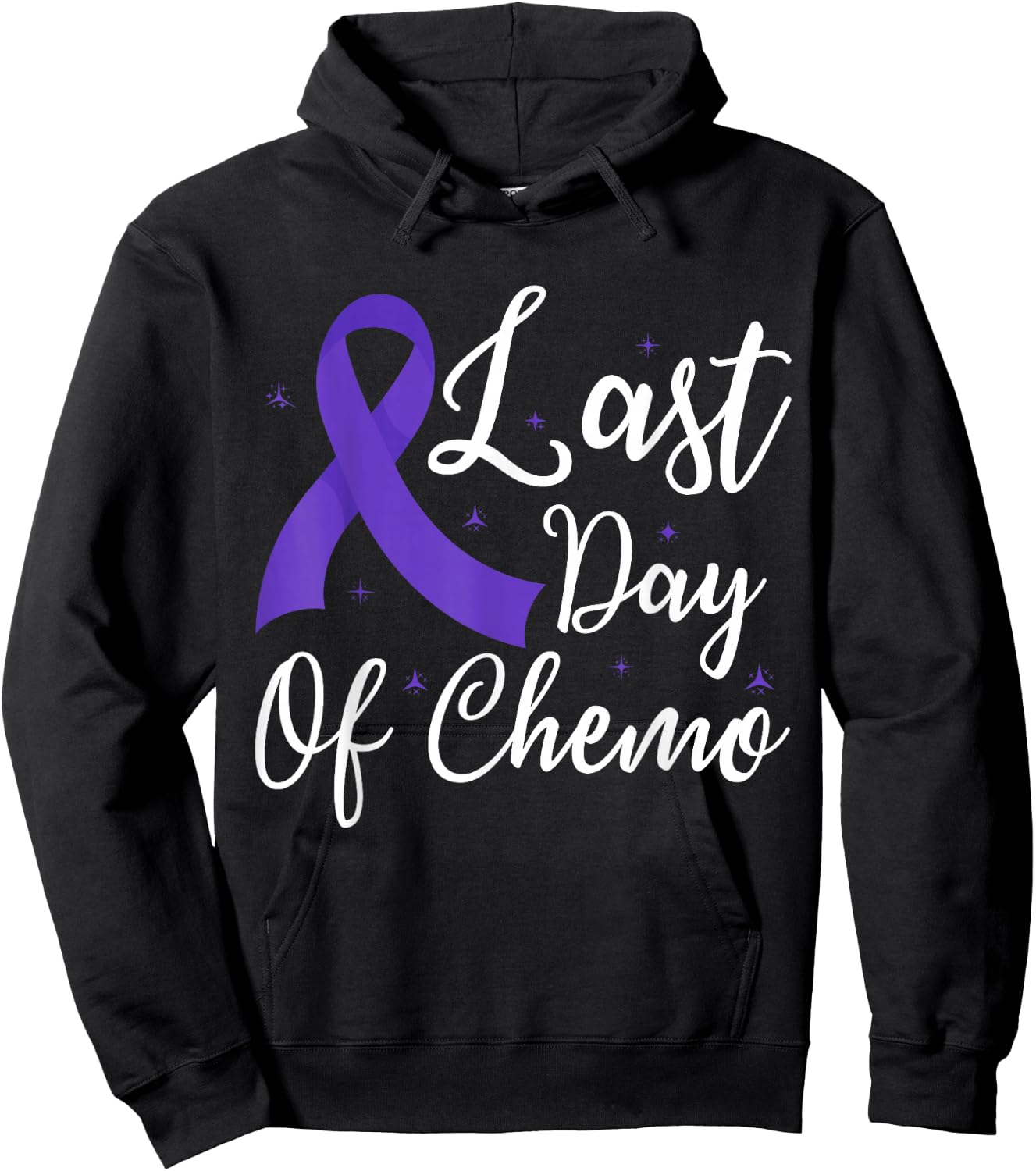 Last Day Of Chemo Pancreatic Cancer Awareness Month Warrior Hoodie - Hoodie | Black