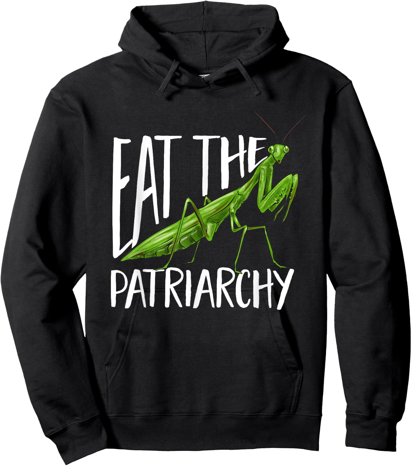 Praying Mantis Eat The Patriarchy Insect Collector Hoodie - Hoodie | Black