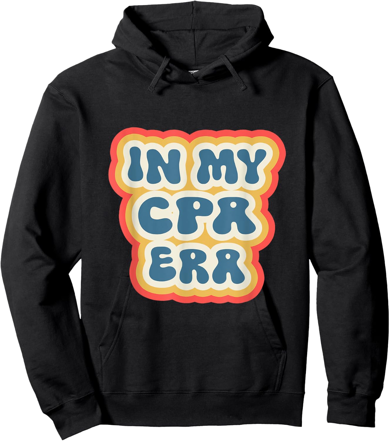 Retro Groovy In My CPA Era Hoodie - Hoodie | Black