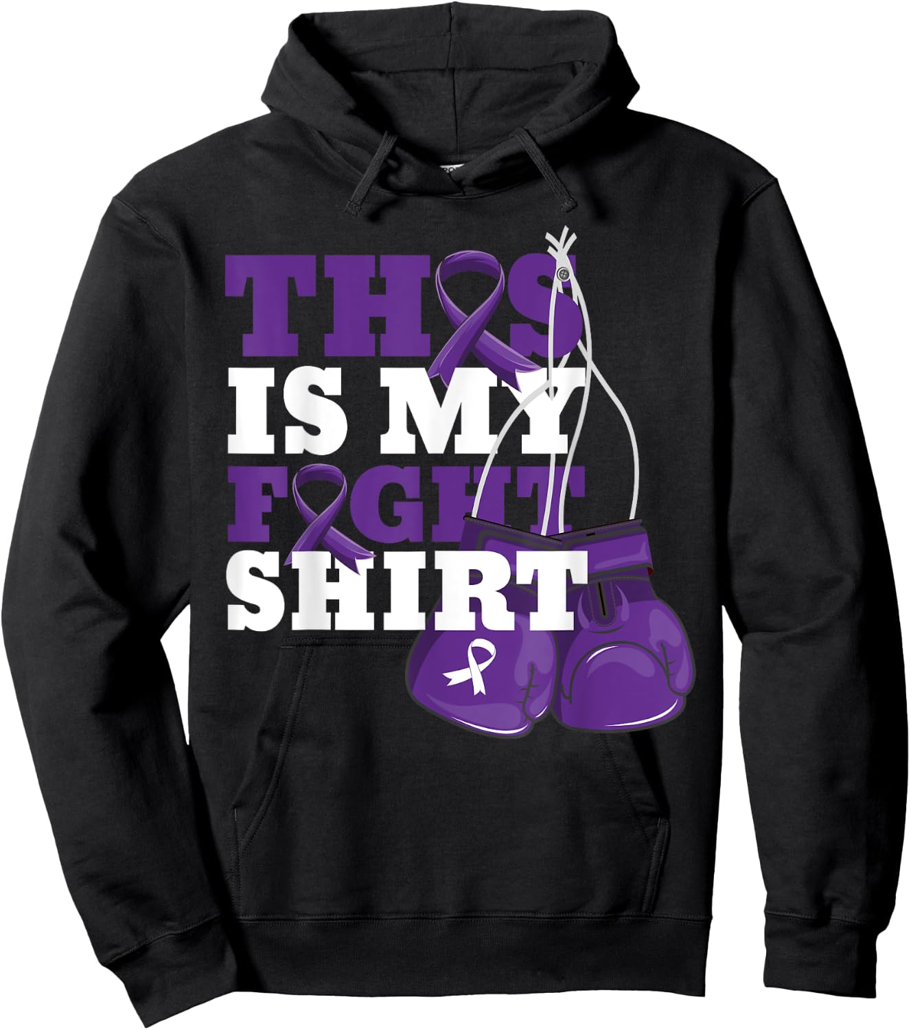 This Is My Fight Shirt Crohn's disease Fighter Support Hoodie - Hoodie | Black