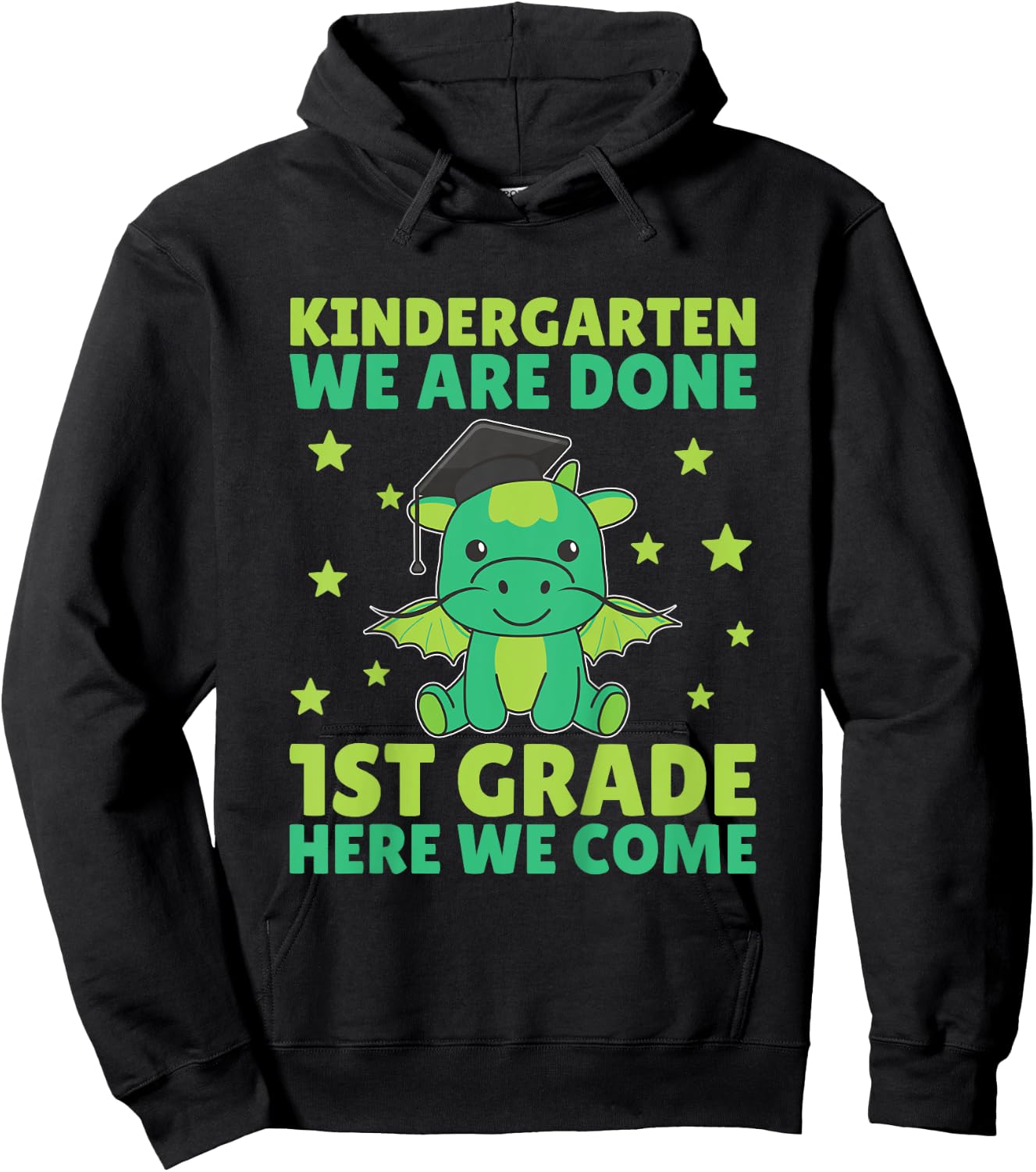 Kids Kids Kindergarten Graduate Dragon Graduation Hoodie - Hoodie | Black