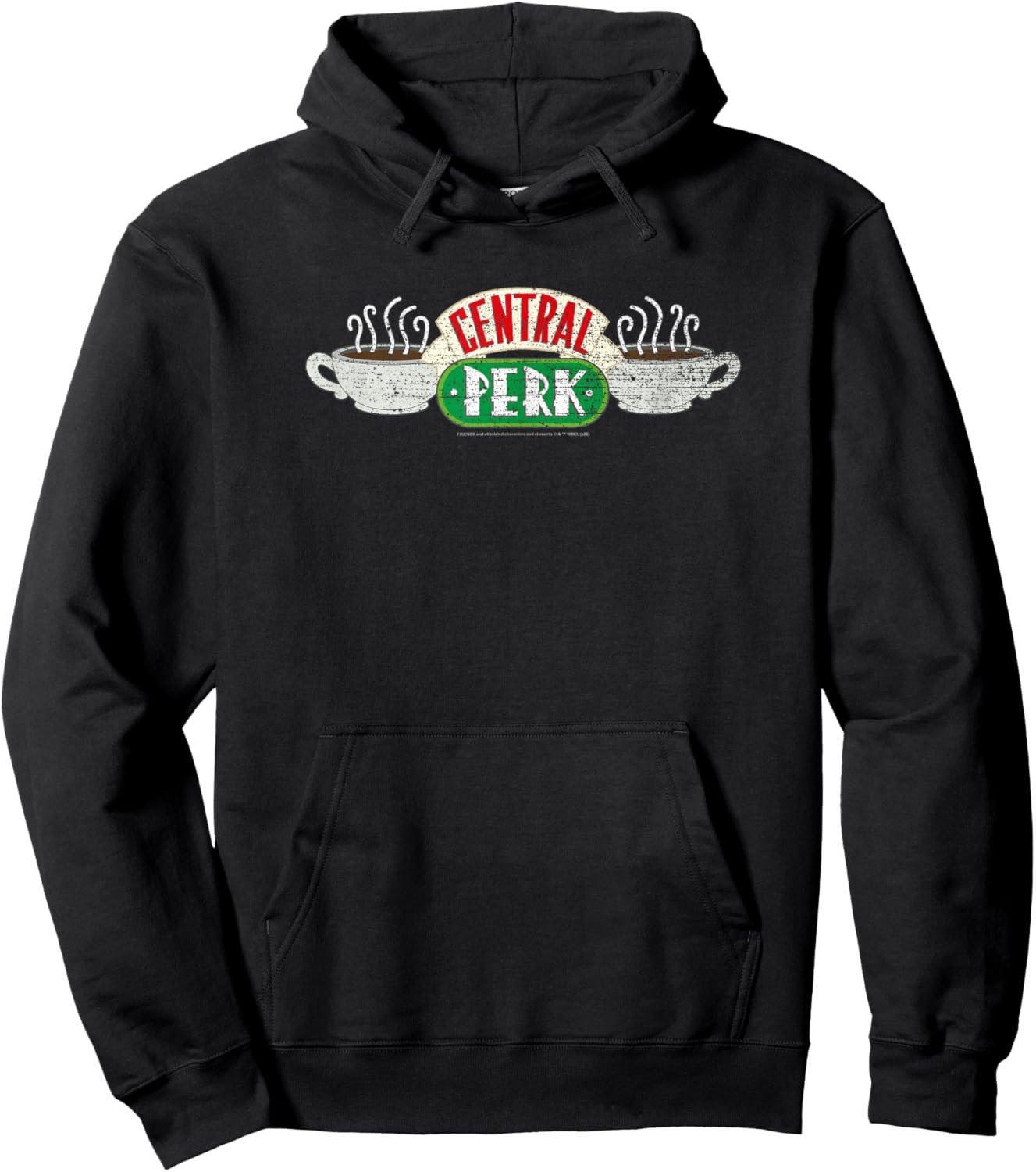 Friends Vintage Central Perk on Black Hoodie - Hoodie | Black