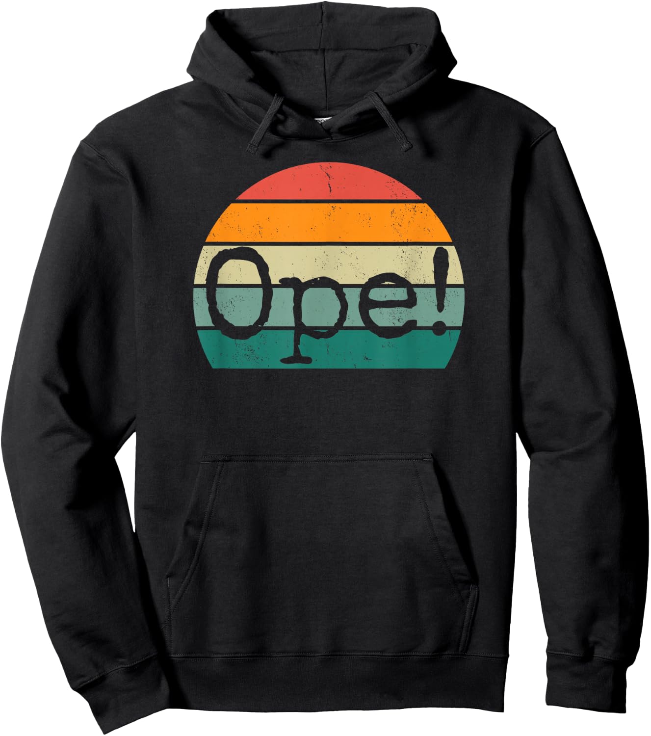 Ope! Funny Midwestern Saying Retro Midwest Sorry Phrase Joke Hoodie - Hoodie | Black