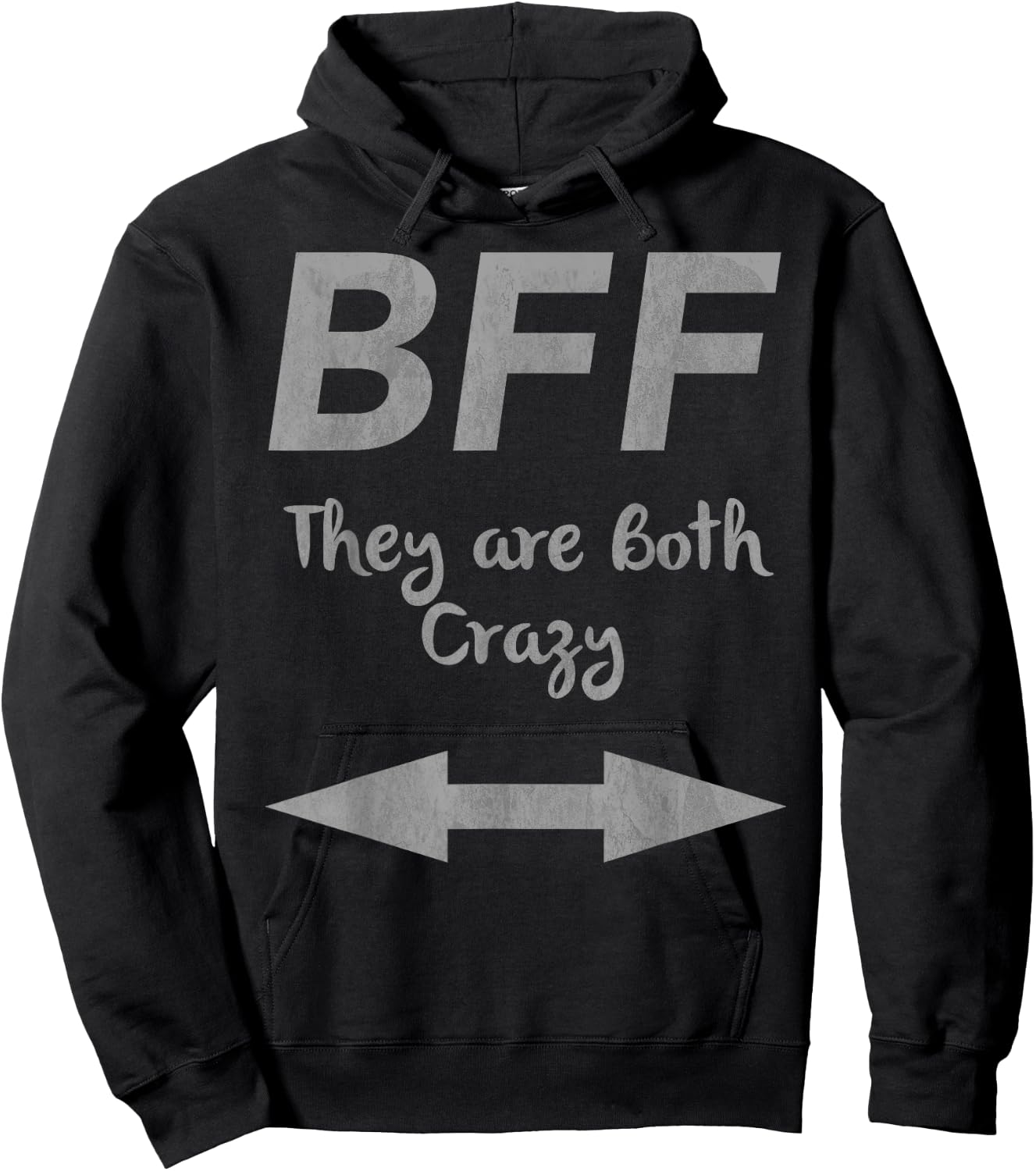 BFF They Are Both Crazy Matching Hoodie - Hoodie | Black