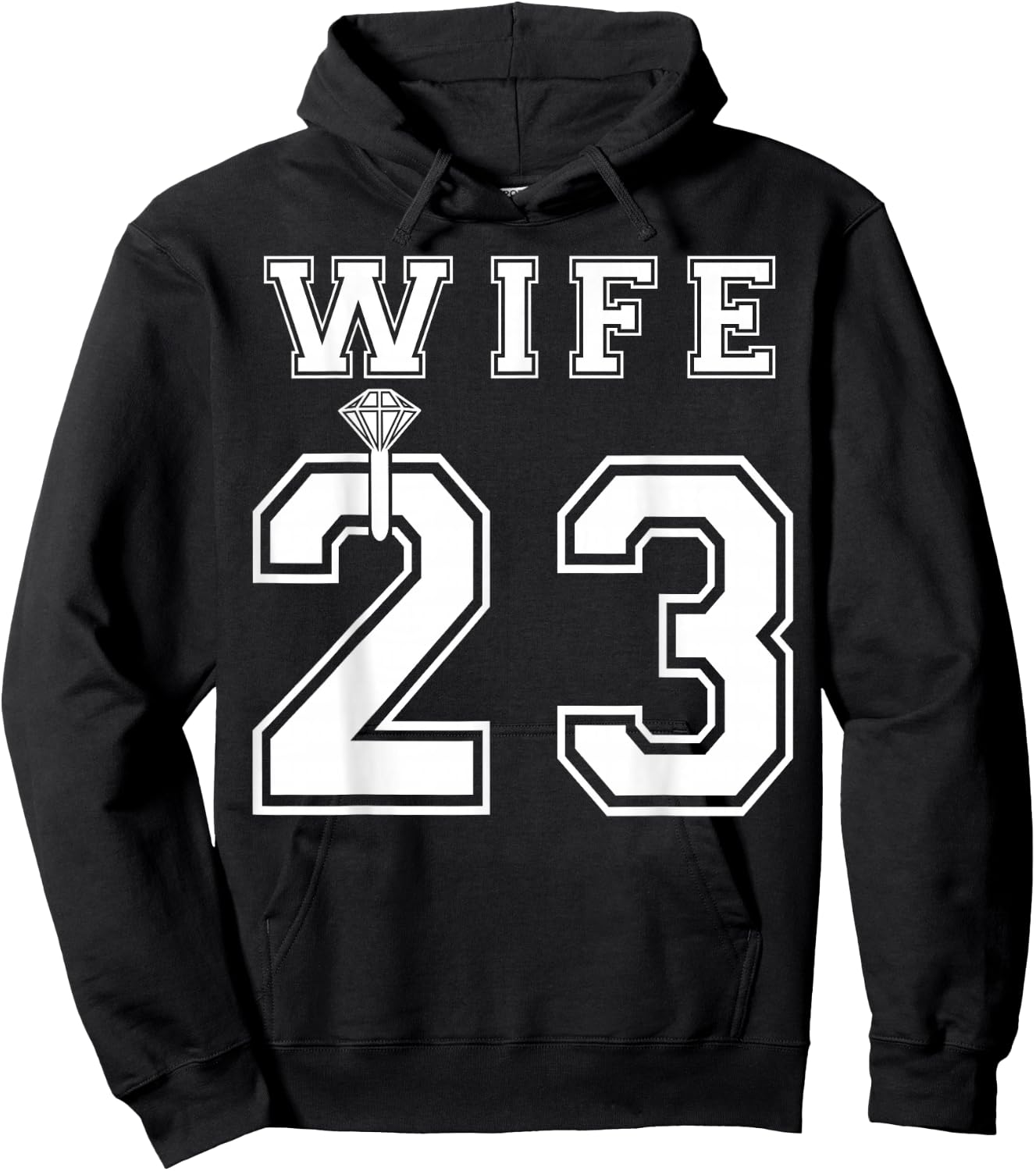 Wife Husband Matching 2023 Engagement Party Honeymoon Hoodie - Hoodie | Black