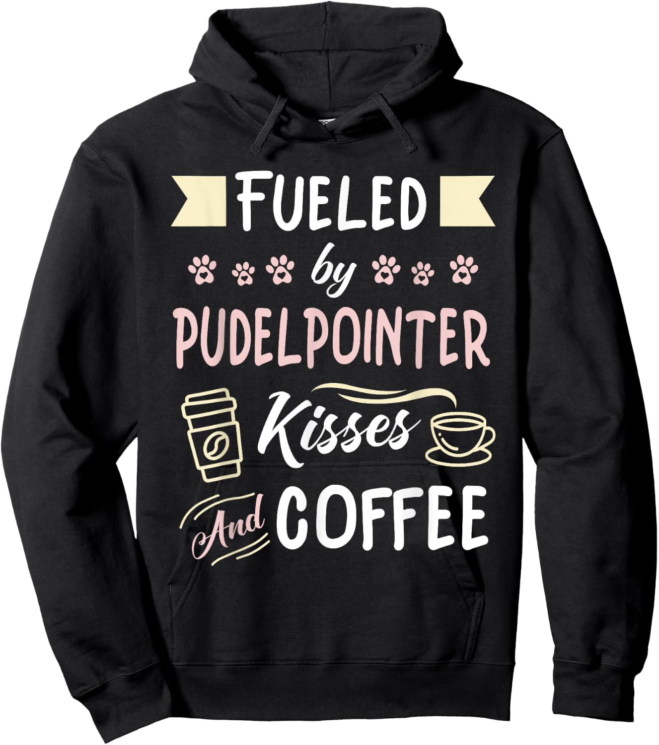 Hunting Dog Pudelpointer Mom Coffee Lover Hoodie - Hoodie | Black