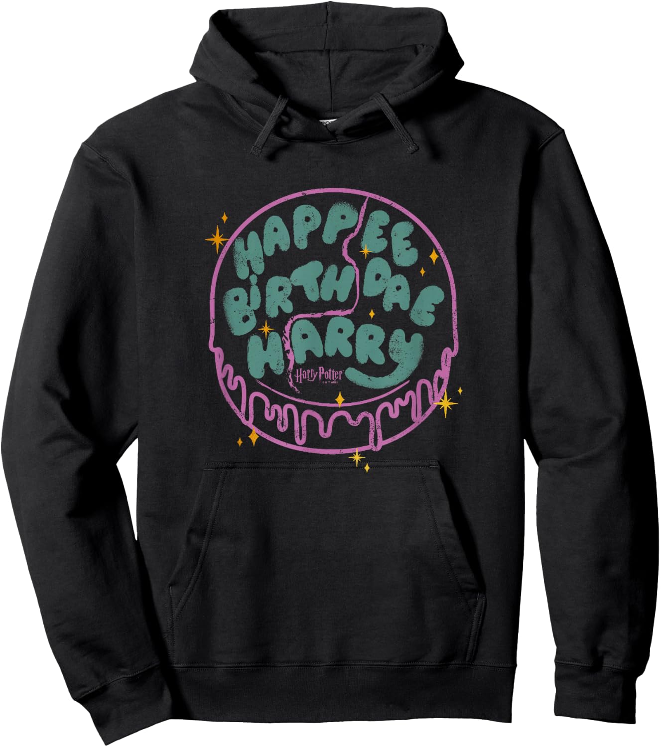 Harry Potter Birthday Happee Birthdae Harry Cake Retro Hoodie - Hoodie | Black