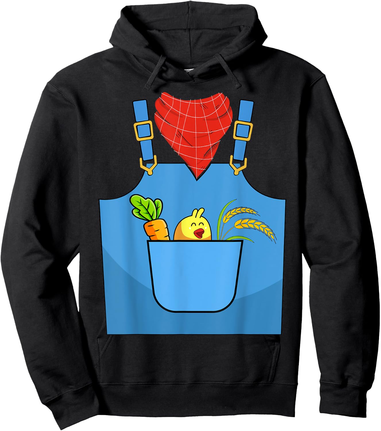 Farmer Costume Halloween Simple Cute Farm Women Men Kids Hoodie - Hoodie | Black