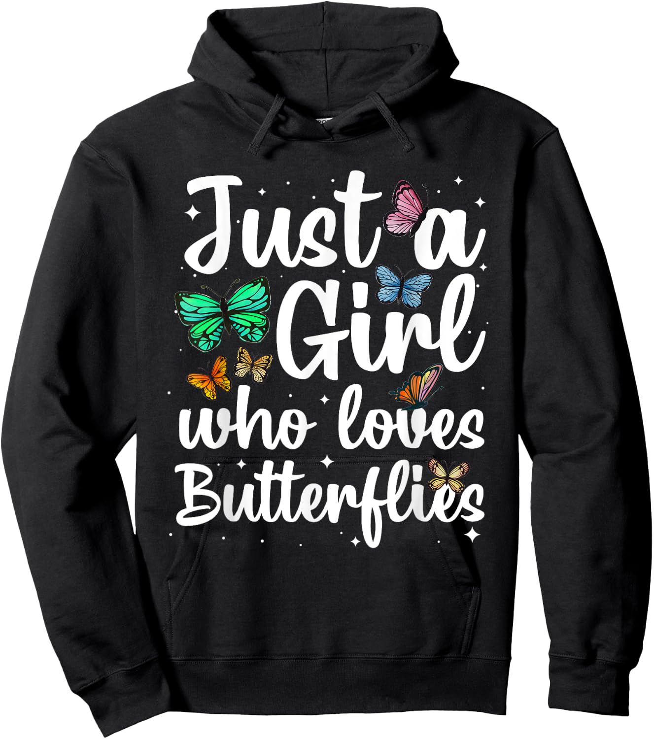 Cute Butterfly Art Girls Monarch Butterfly Lovers Hoodie - Hoodie | Black