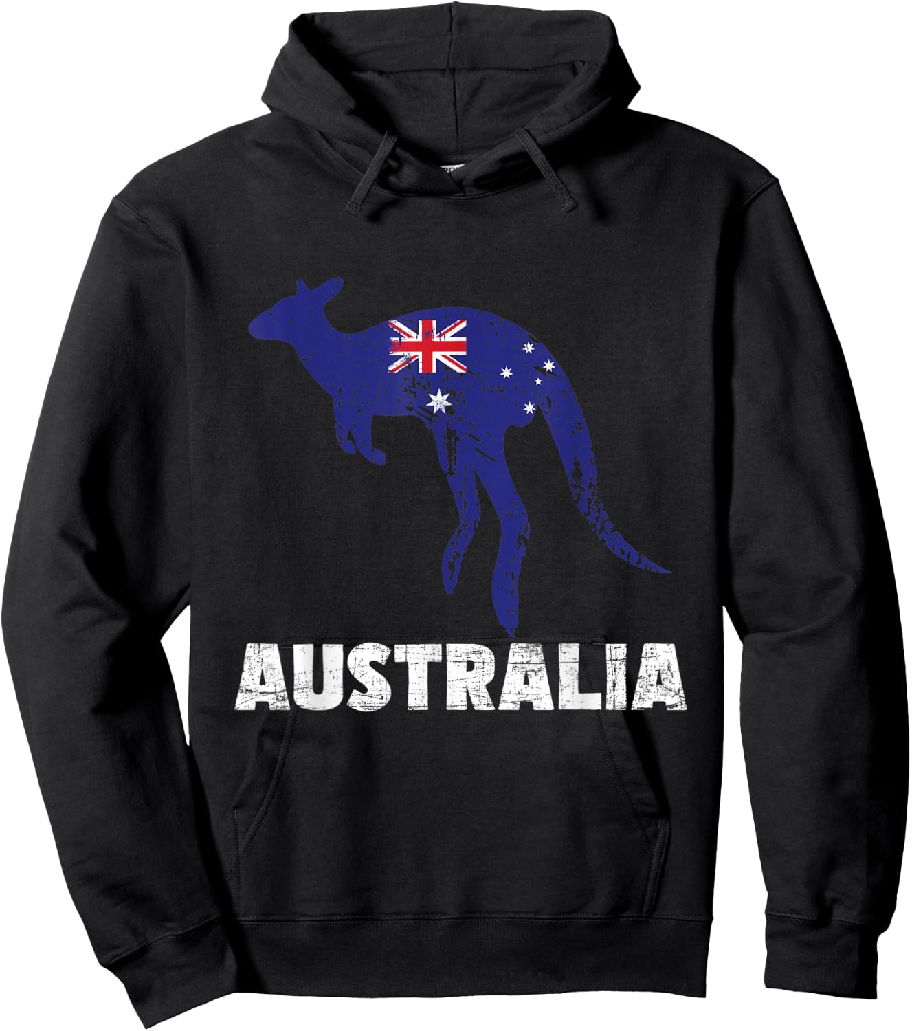 Mother And Baby Kangaroo - Marsupial Australia Animal Lover Hoodie - Hoodie | Black