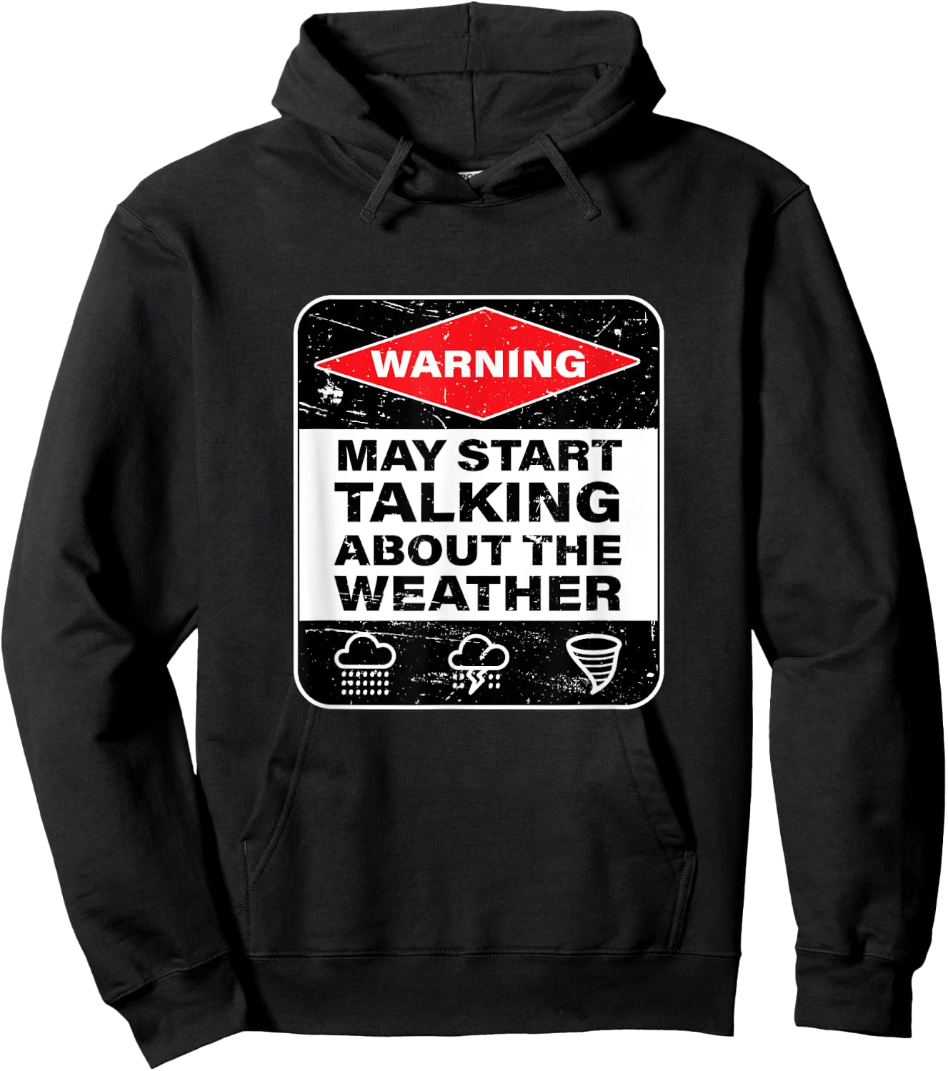 Weather Warning Funny Raining Storms Meteorology Hoodie - Hoodie | Black