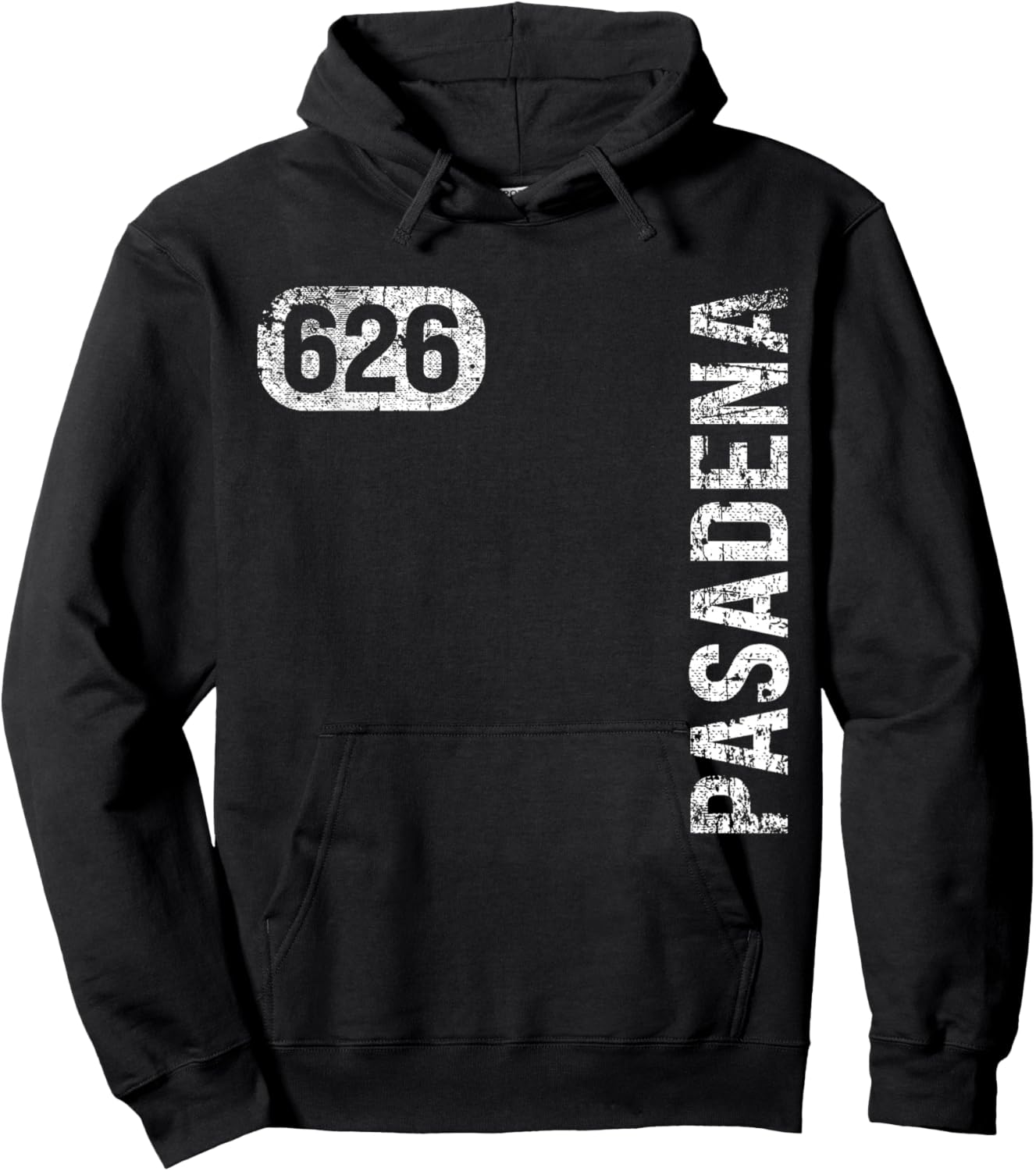 Pasadena California 626 Area Code Vintage Retro Hoodie - Hoodie | Black