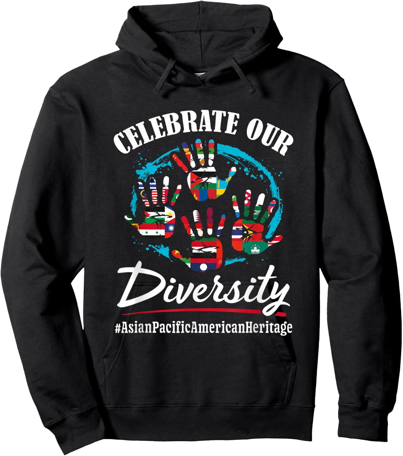 Diversity Asian American Pacific Islander Heritage Month Hoodie - Hoodie | Black