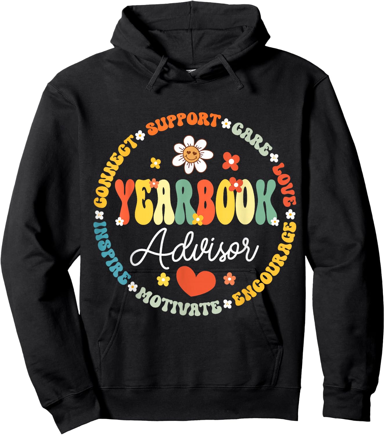 Groovy Yearbook Advisor Literary Club School Publication Hoodie - Hoodie | Black