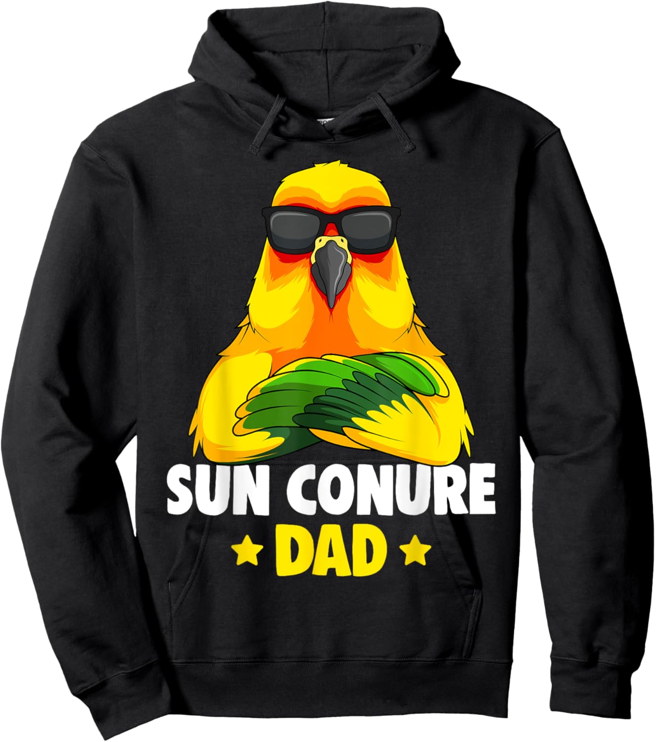 Sun Conure Dad Parrot Bird Hoodie - Hoodie | Black
