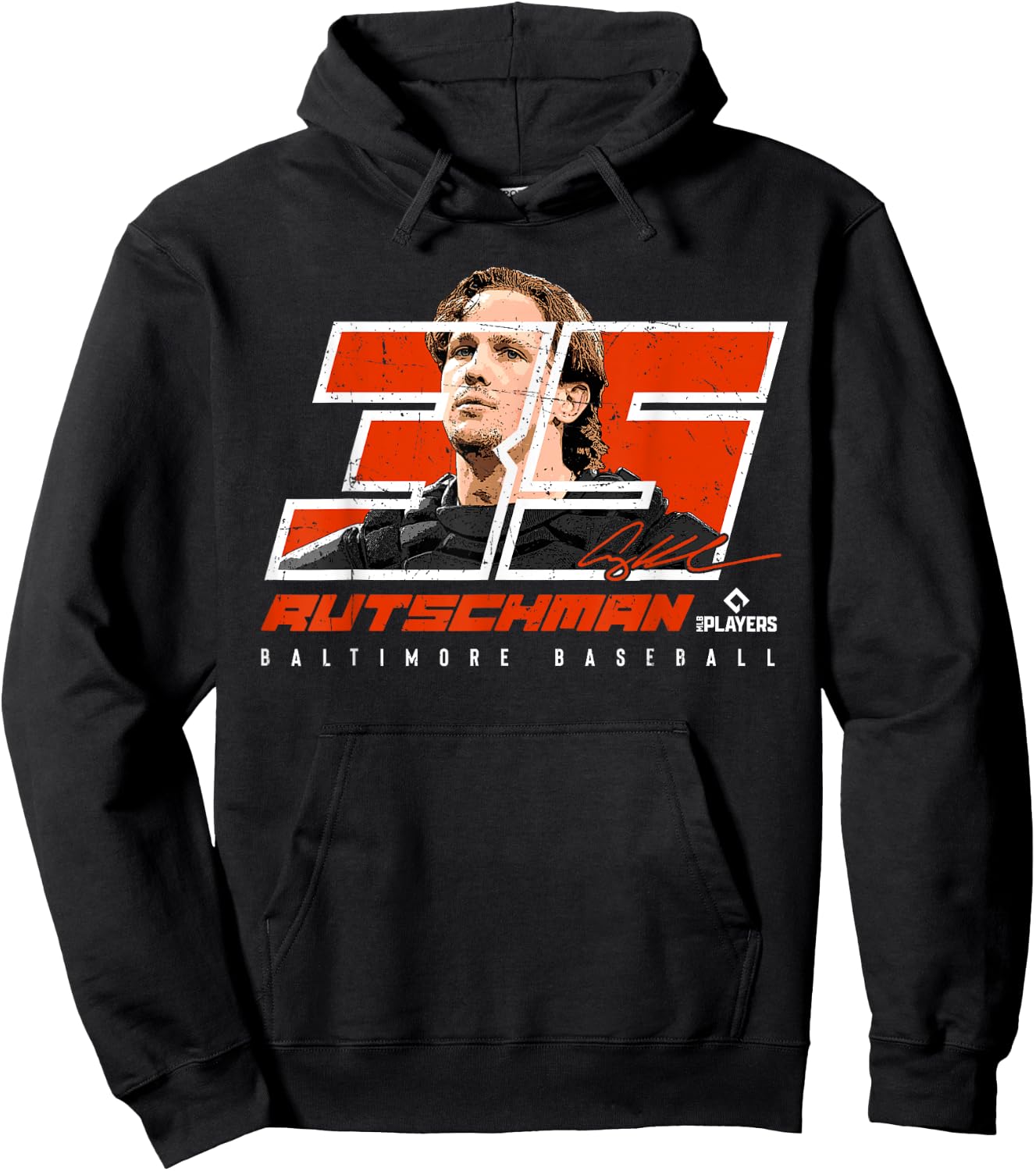 Silhouette Adley Rutschman Baltimore MLBPA Hoodie - Hoodie | Black