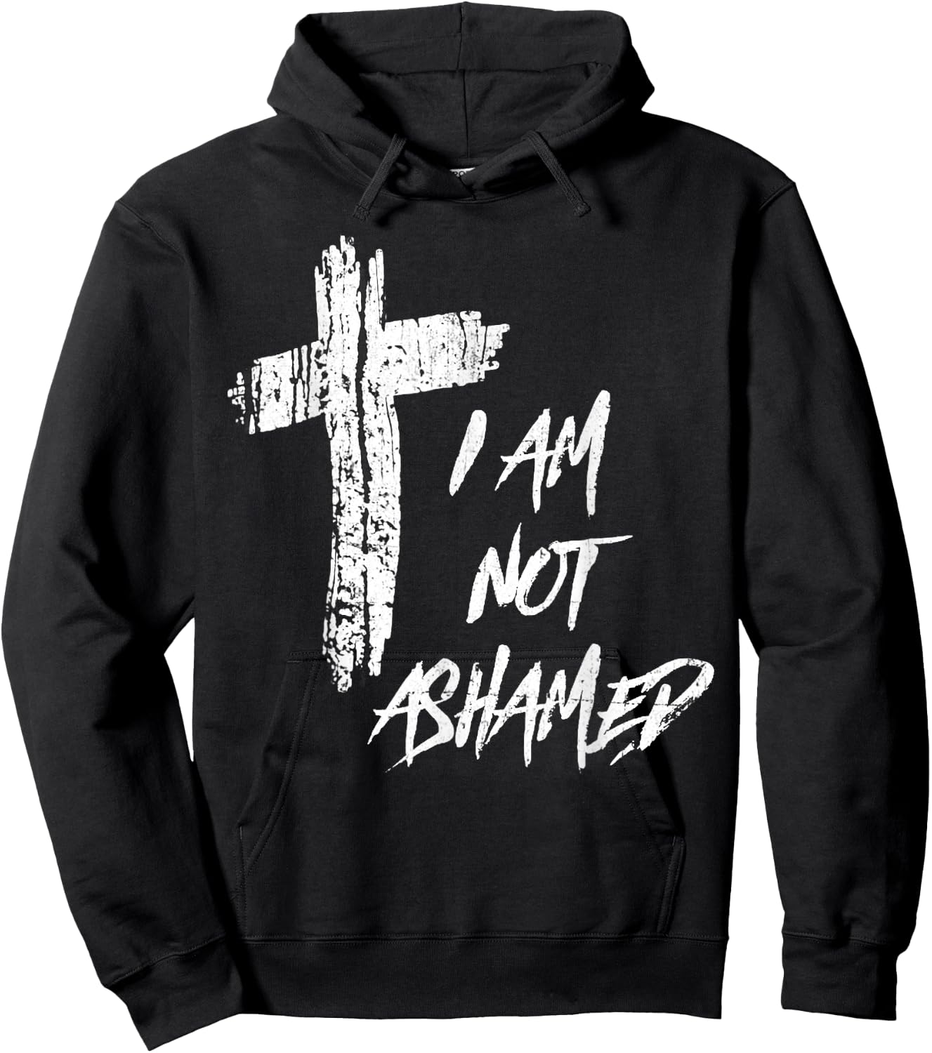 Vintage I Am Not Ashamed Cross Christian Collection Hoodie - Hoodie | Black