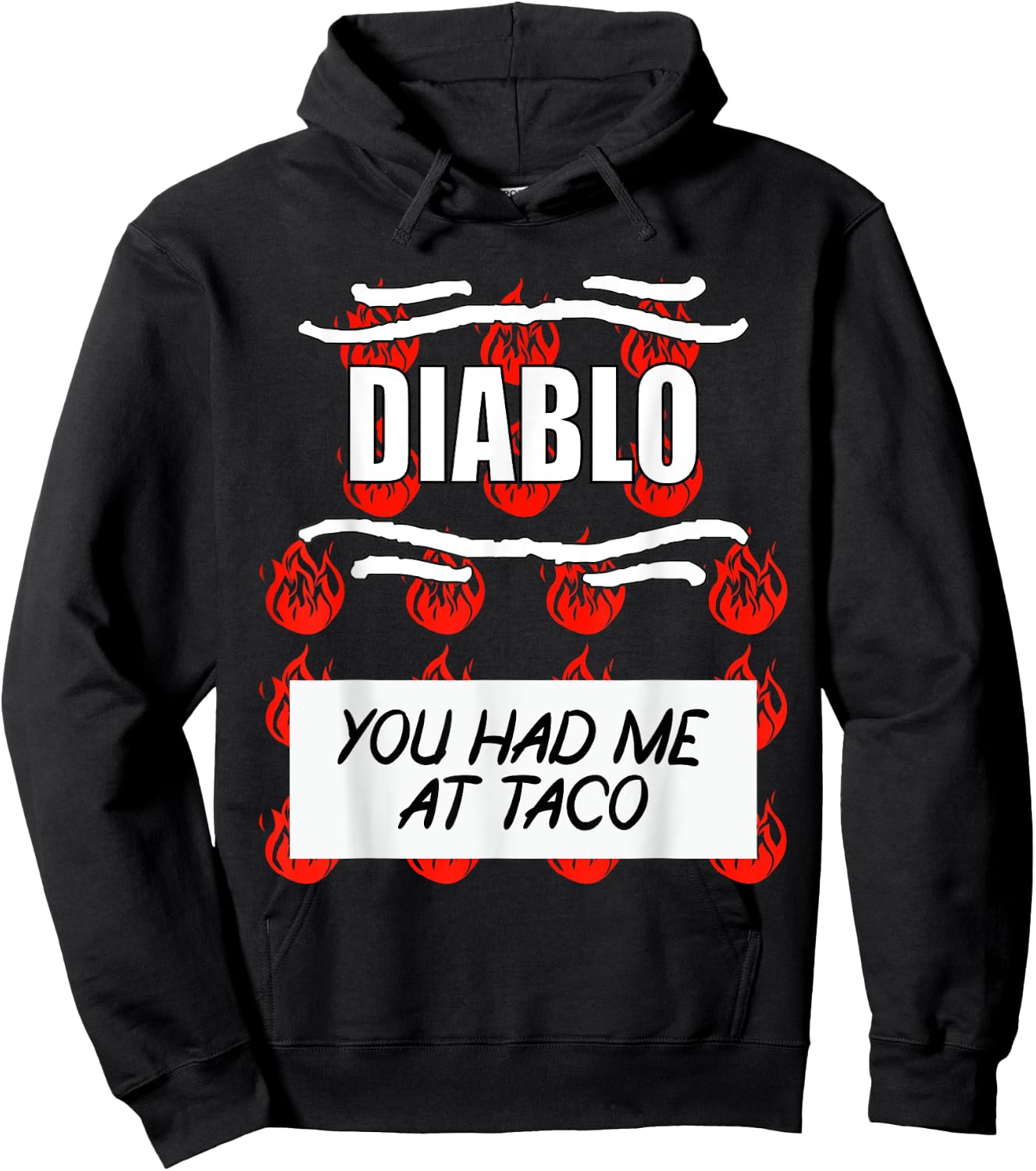 HOT SAUCES Group Halloween DIABLO SAUCE You Had Me At Taco Hoodie - Hoodie | Black