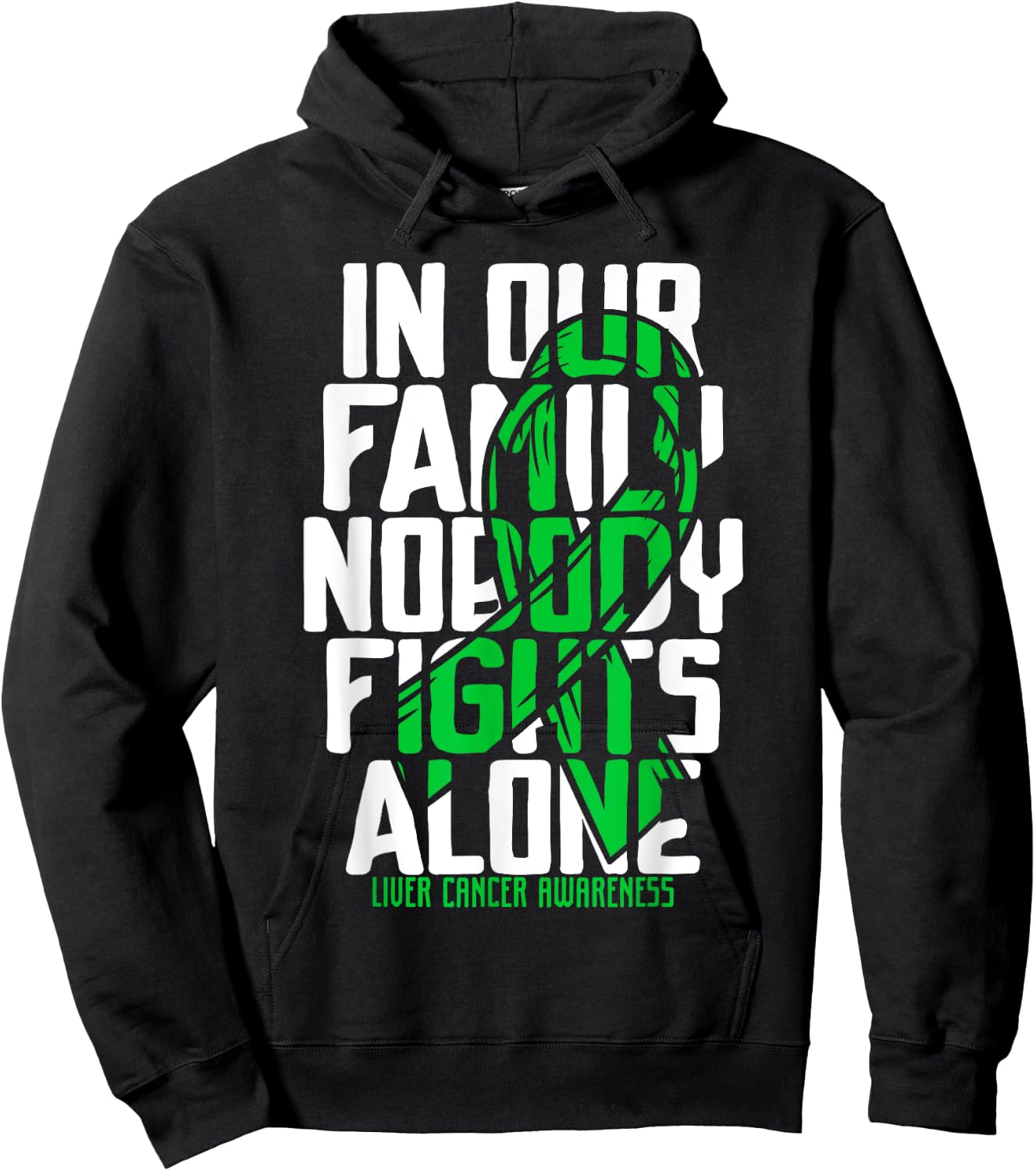 Liver Cancer Support Family Liver Cancer Awareness Hoodie - Hoodie | Black
