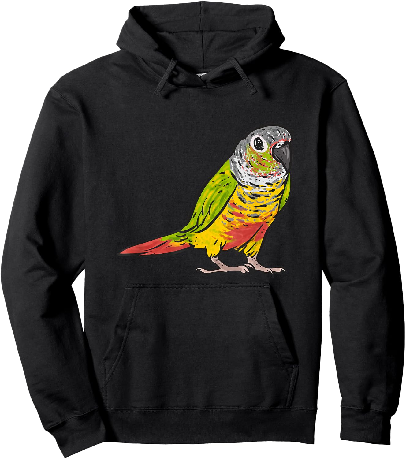 Green Cheek Conure Parrot Bird Conure Hoodie - Hoodie | Black