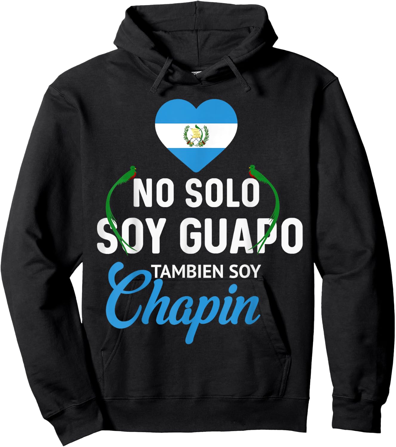 Guatemalan Flag Map Guatemala Chapin Camiseta Slang Boy Men Hoodie - Hoodie | Black