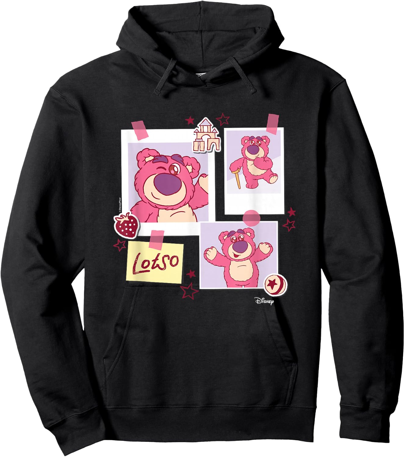 Toy Story - Lotso Grid Hoodie - Hoodie | Black