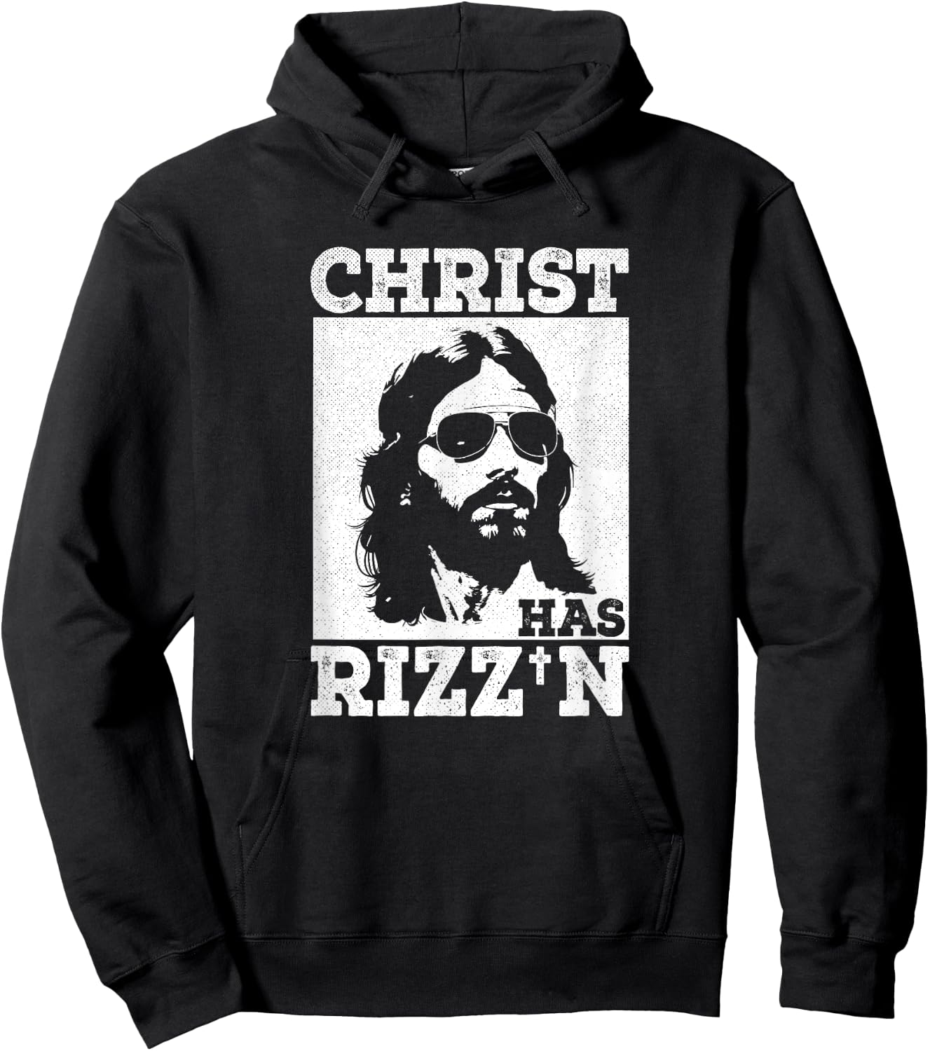 Christ has Rizz'n Risen Cool Jesus Charisma Game Holy Charm Hoodie - Hoodie | Black