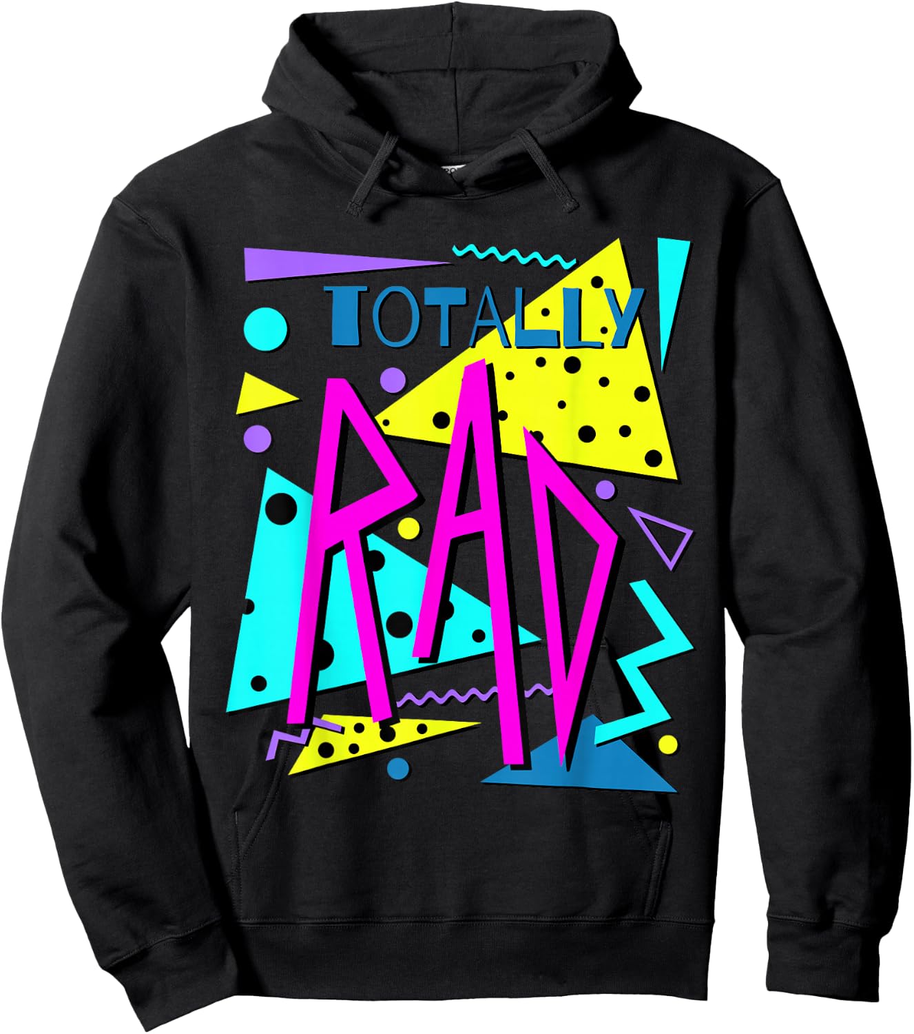 Totally Rad 80's Retro Party Eighties Costume Party Hoodie - Hoodie | Black