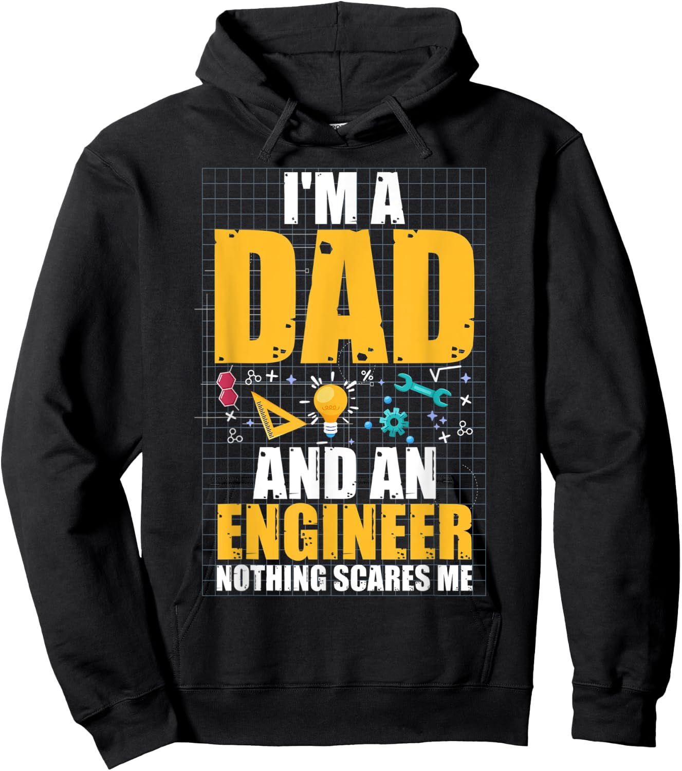 I'm A Dad And Engineer Father Day Funny Engineering Hoodie - Hoodie | Black