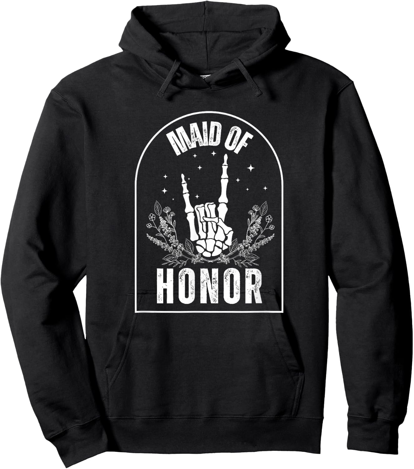 Maid of Honor, Wedding, Brial, Fun, Rock Style Hoodie - Hoodie | Black