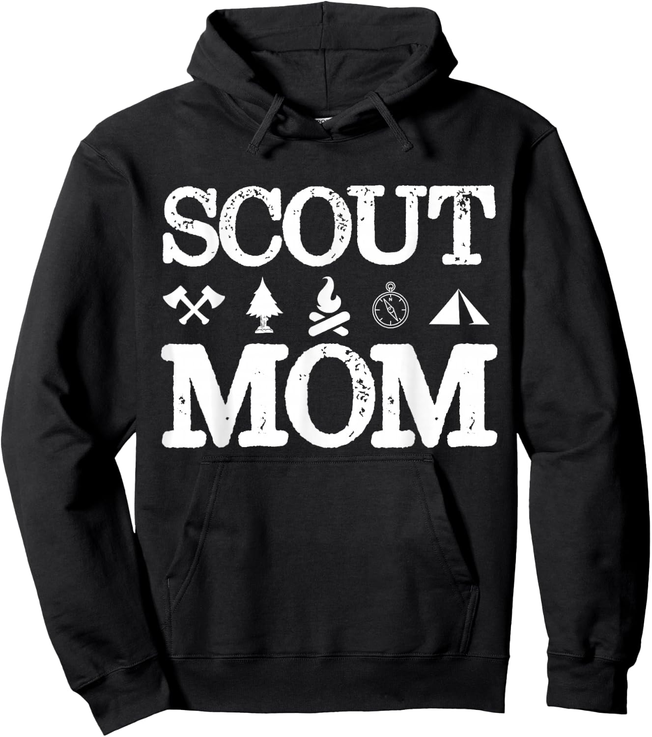 Scout Mom Scouting Troop Supporter Camping Scouting Mom Hoodie - Hoodie | Black