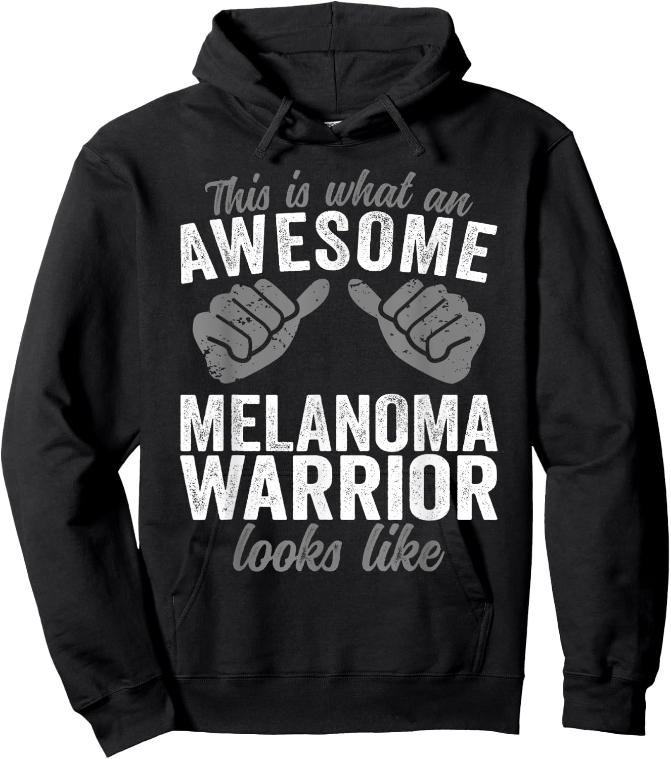 Melanoma Warrior awesome looks like Melanoma Cancer Hoodie - Hoodie | Black