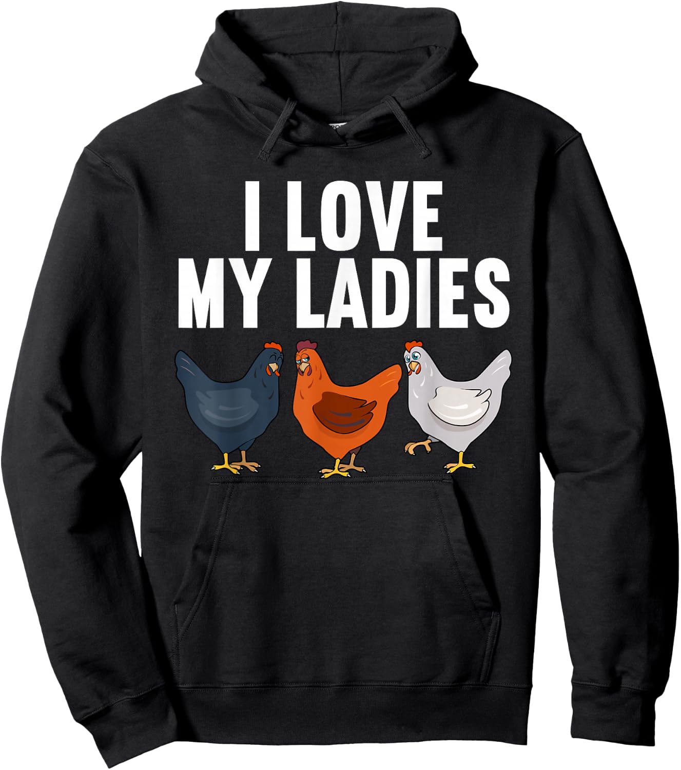 Funny Chicken Art Women Kids Farming Chicken Farmer Hoodie - Hoodie | Black