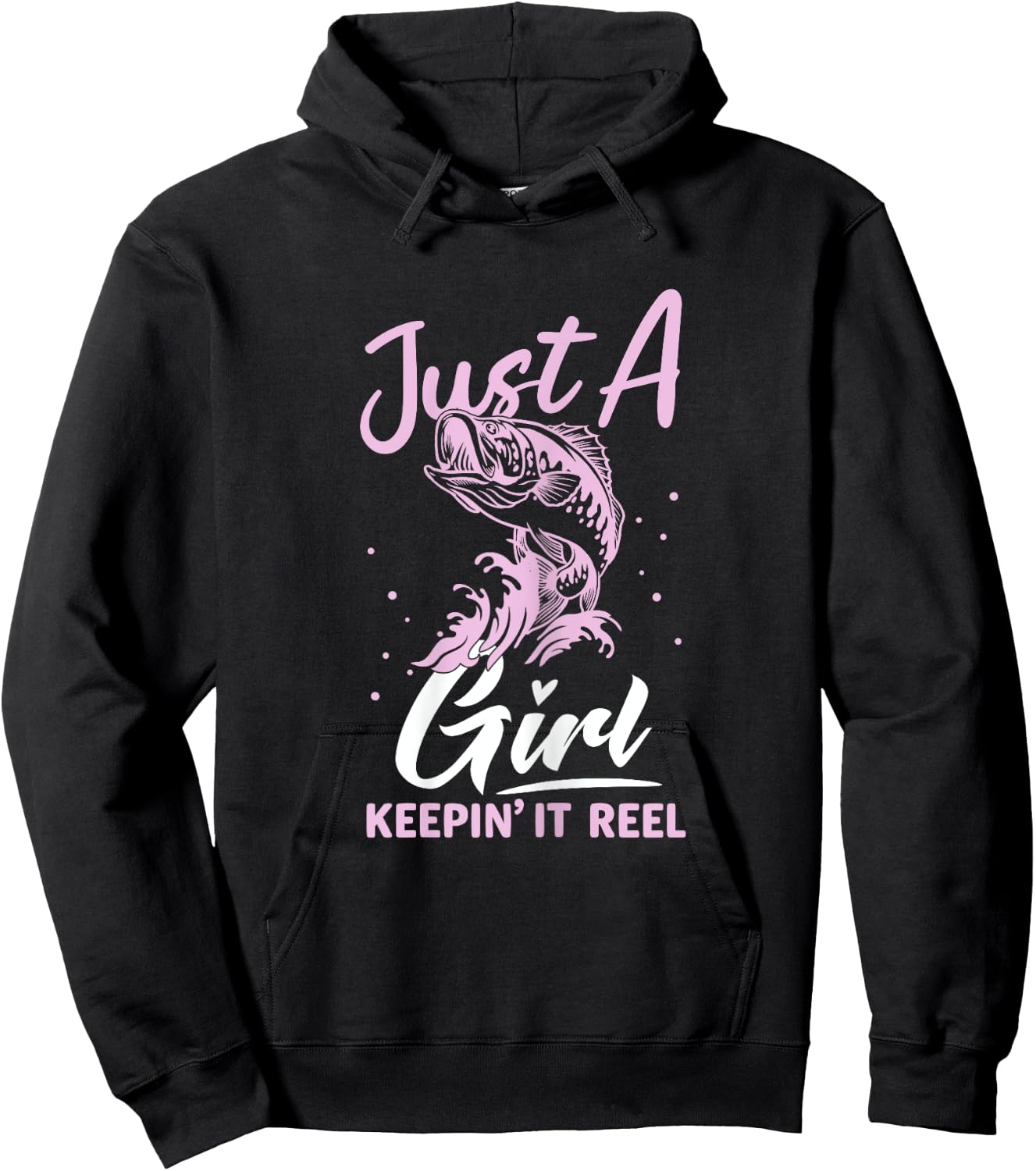 Funny Fishing Design For Woman Girls Fishing Girl Hoodie - Hoodie | Black