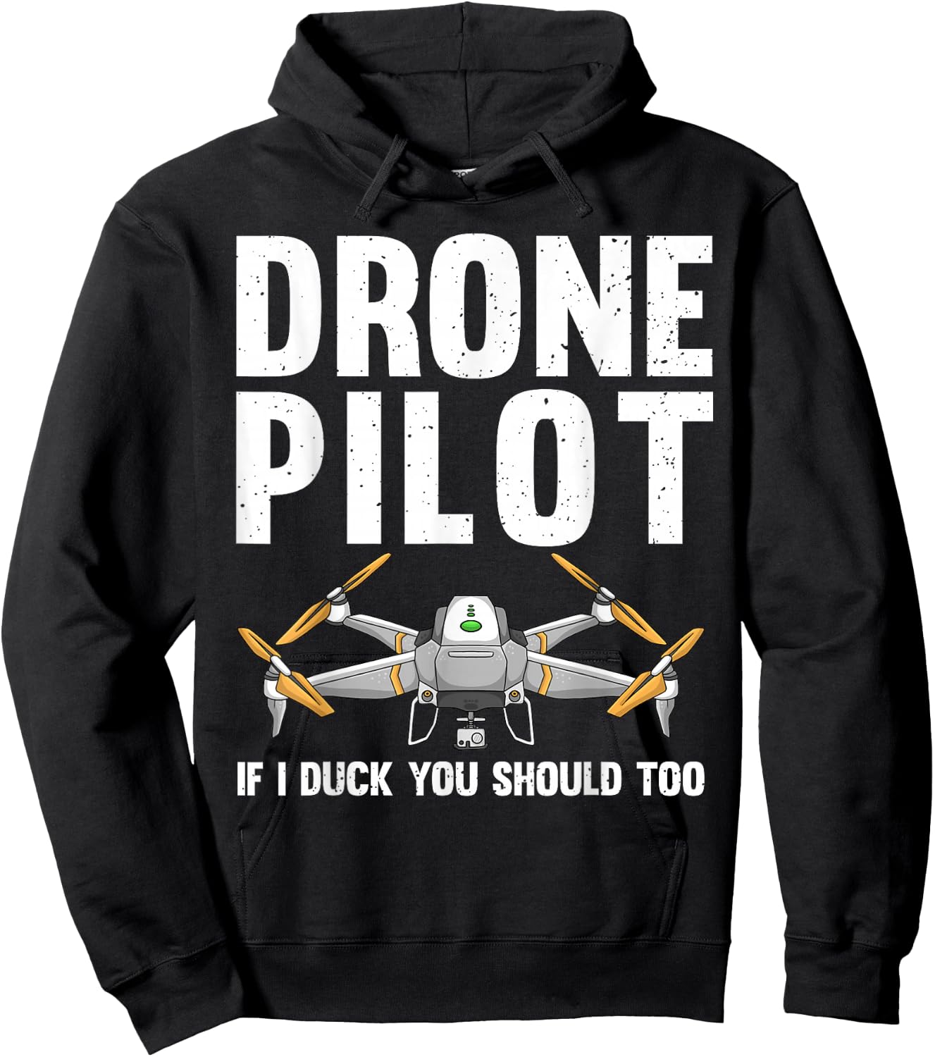 Funny Drone Pilot Design Women Kids Drone Operator Hoodie - Hoodie | Black