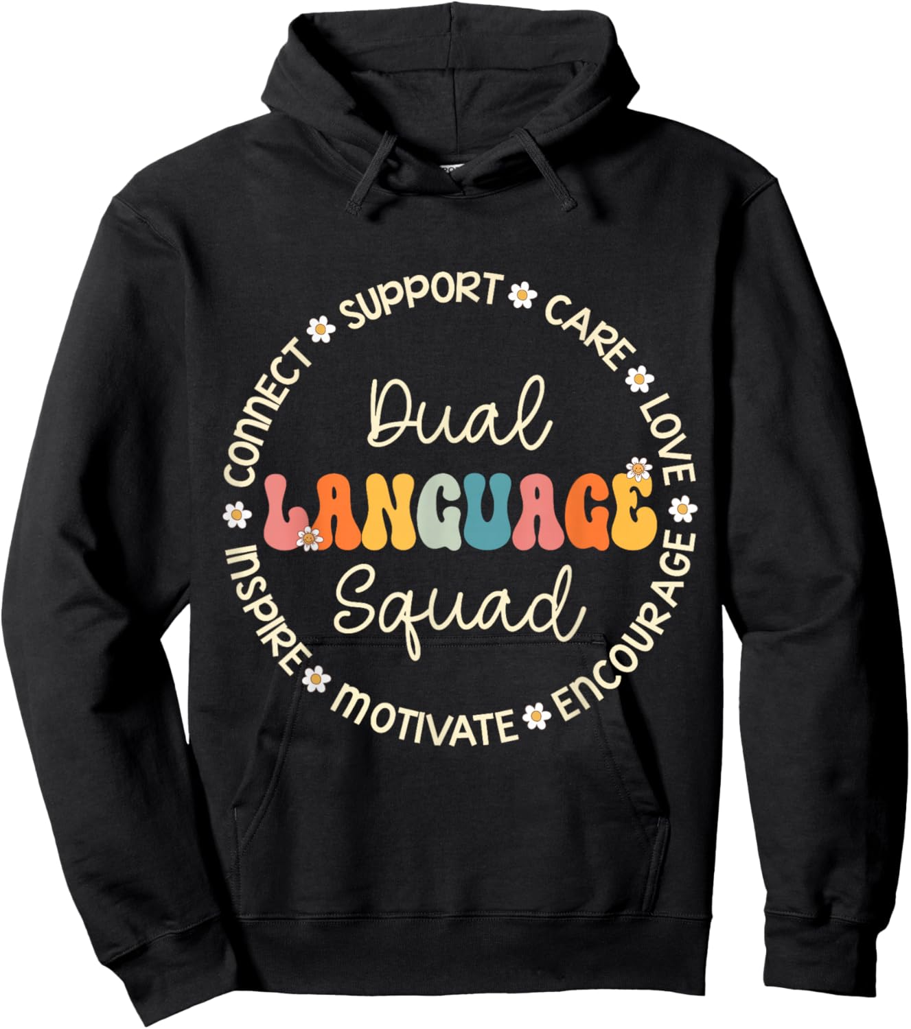 Dual Language Squad Appreciation Week Back to School Hoodie - Hoodie | Black