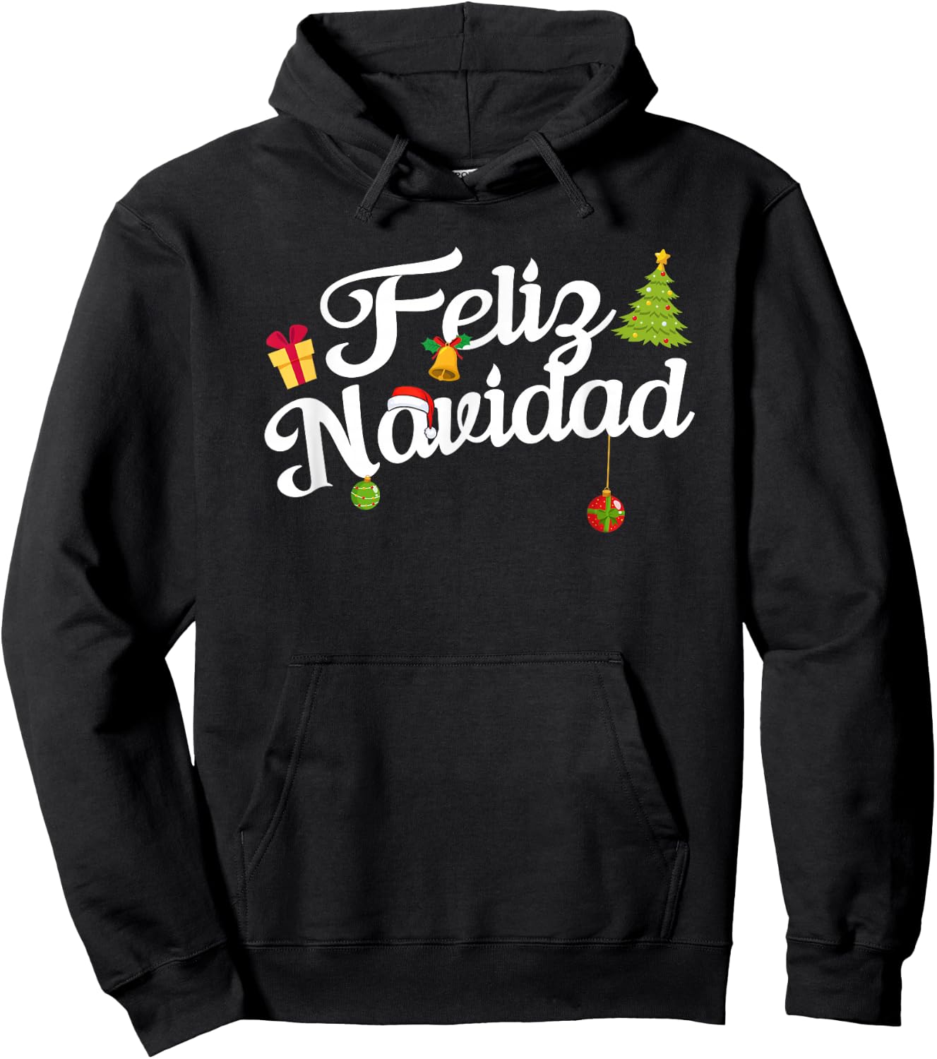 Spanish Mexican Christmas Feliz Navidad Hoodie - Hoodie | Black