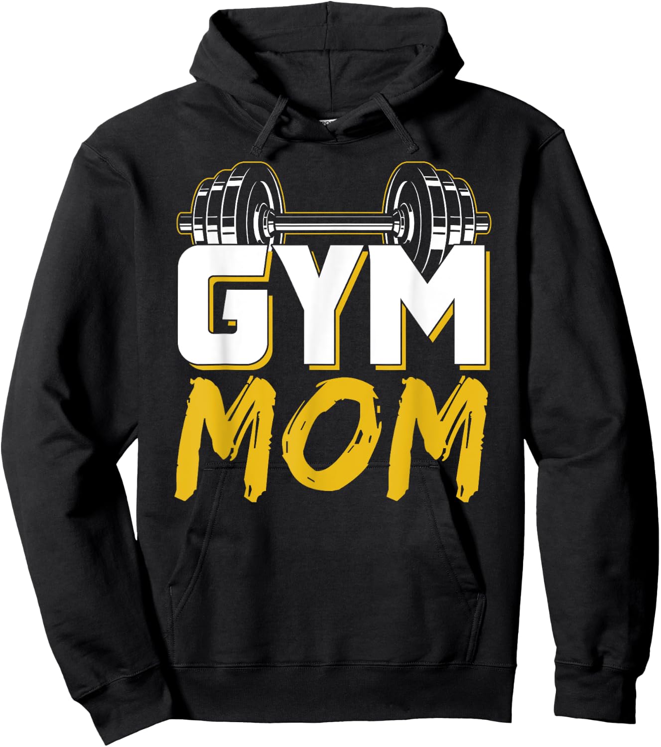 Gym Mom Fitness Training Workout Weightlifting Mother Mommy Hoodie - Hoodie | Black