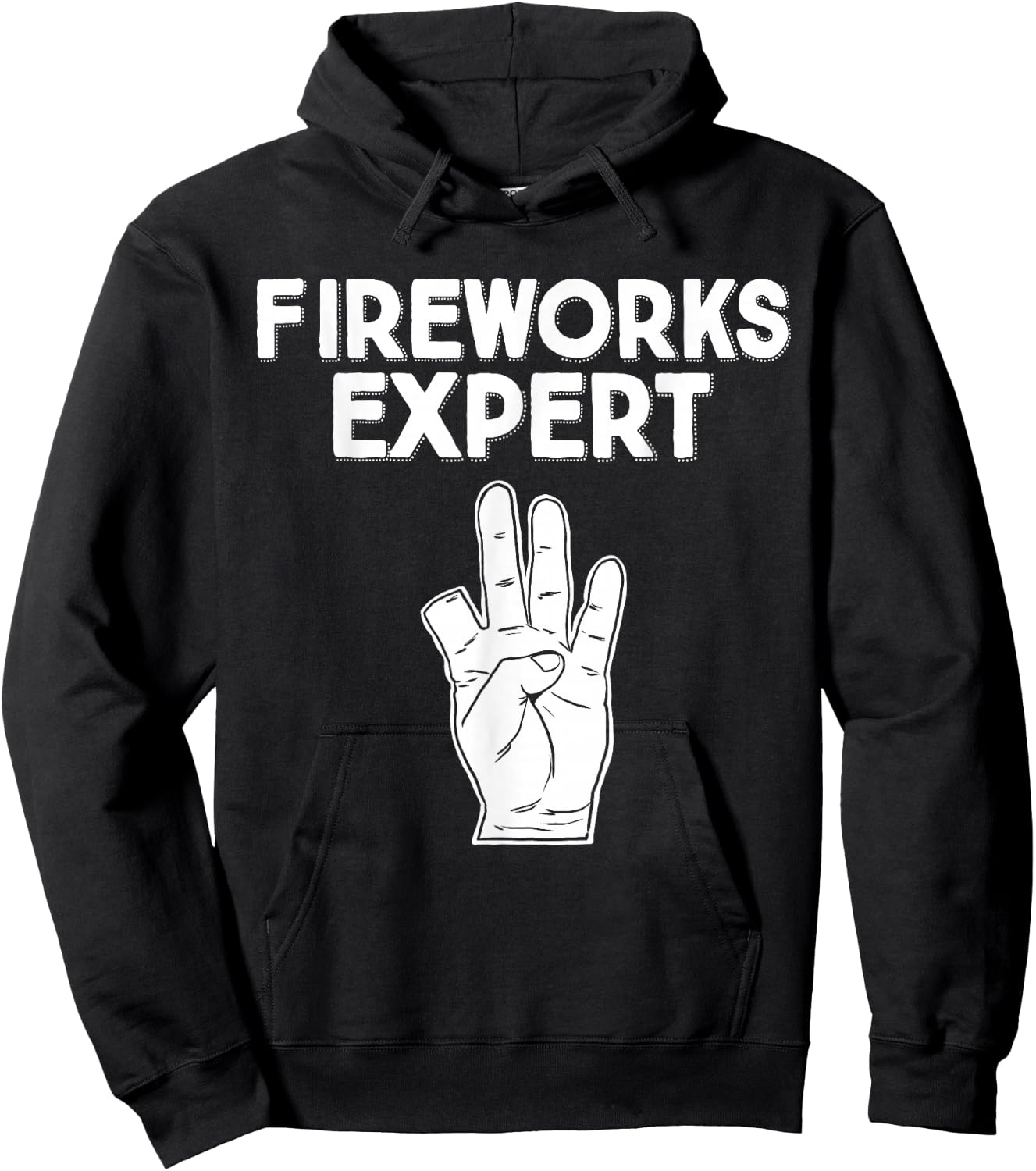 Miftees July 4th Fireworks Expert Humorous Black Small Hoodie - Hoodie | Black