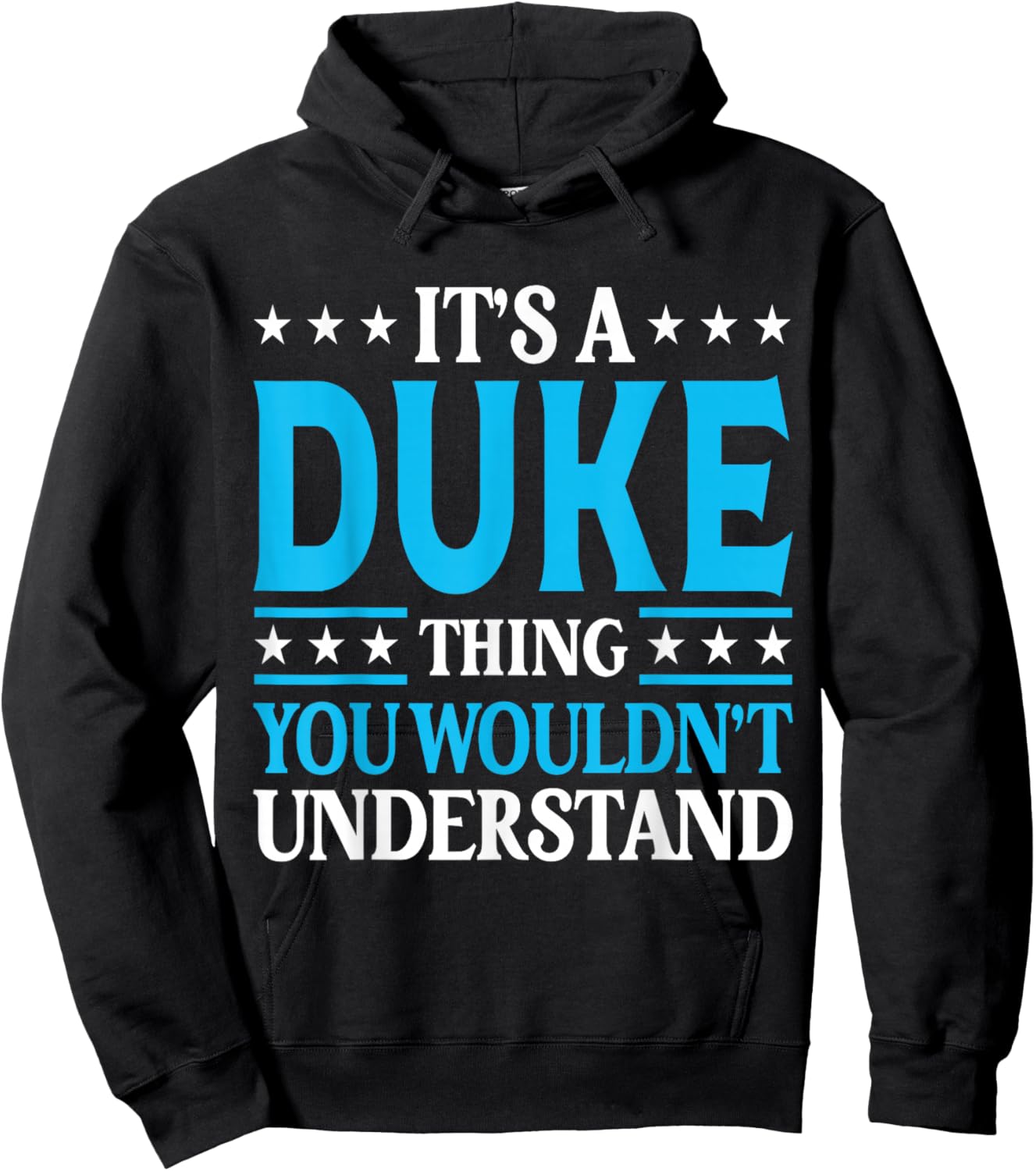 Duke Gift Duke Men Name Birthday Gifts - Black - Small - Classic Fit - - Short Sleeve - Cotton, Polyester - Modern - Personalized Hoodie - Hoodie | Black