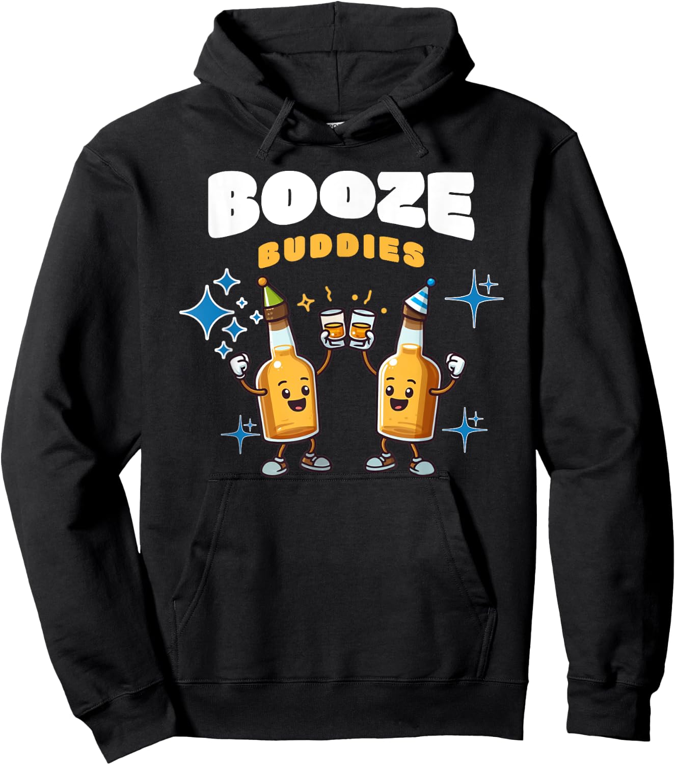 Booze Buddies Funny Alcoholic Festival Bar Hopping Hoodie - Hoodie | Black